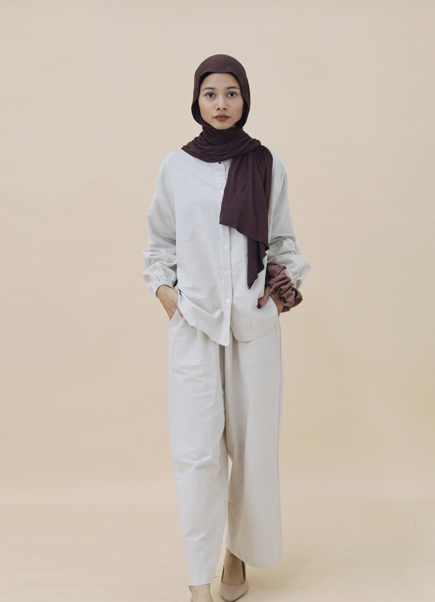 AMANI PANT SET - SNOW DROP