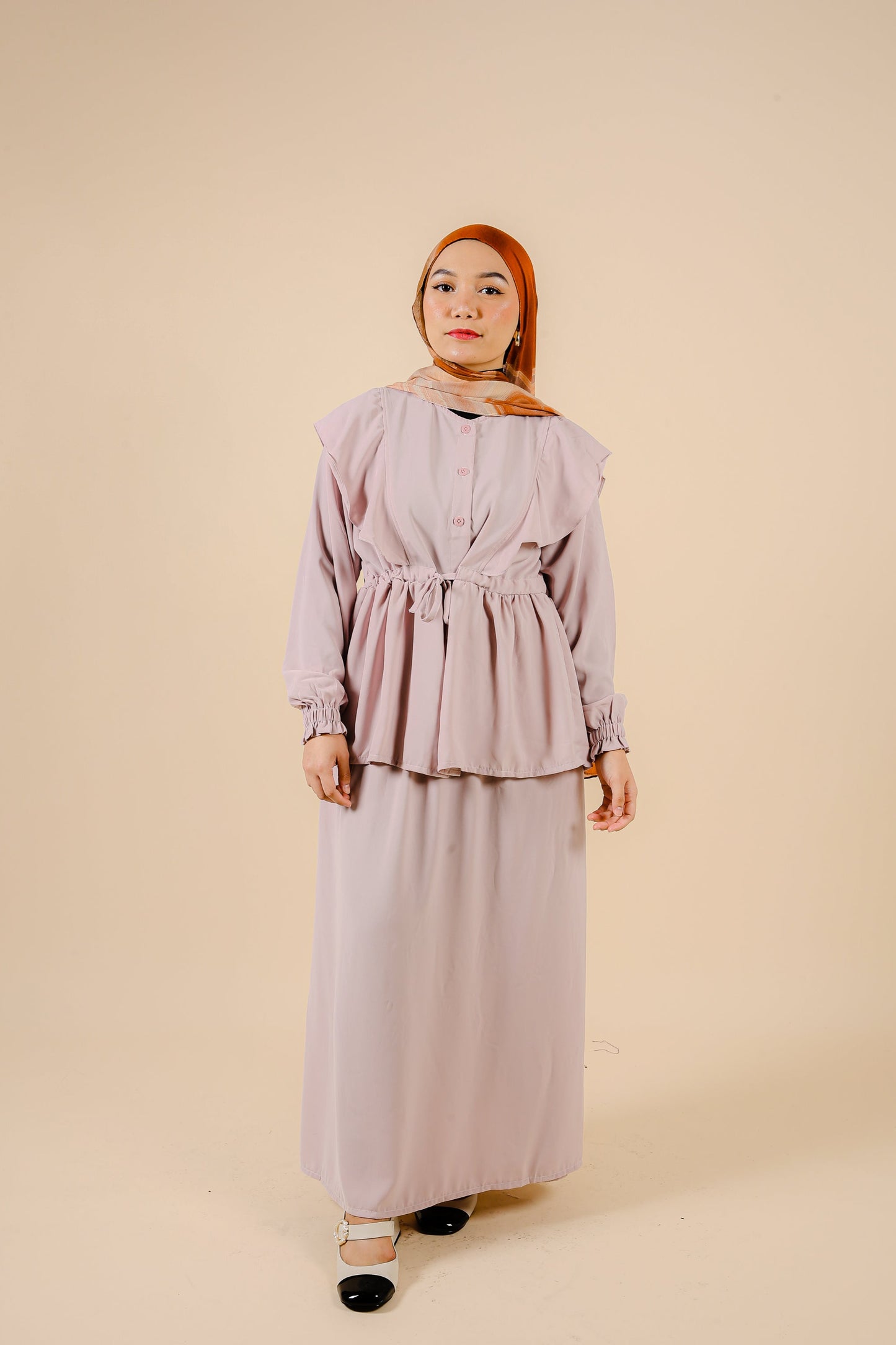 CHAZIA SKIRT SET - PASTEL PINK