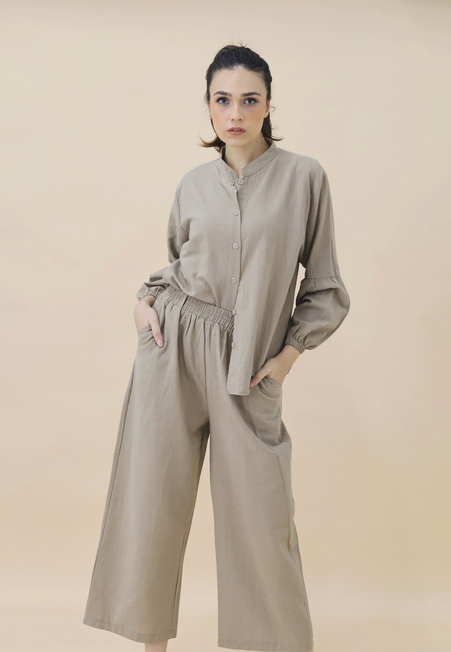AMANI PANT SET - KHAKI
