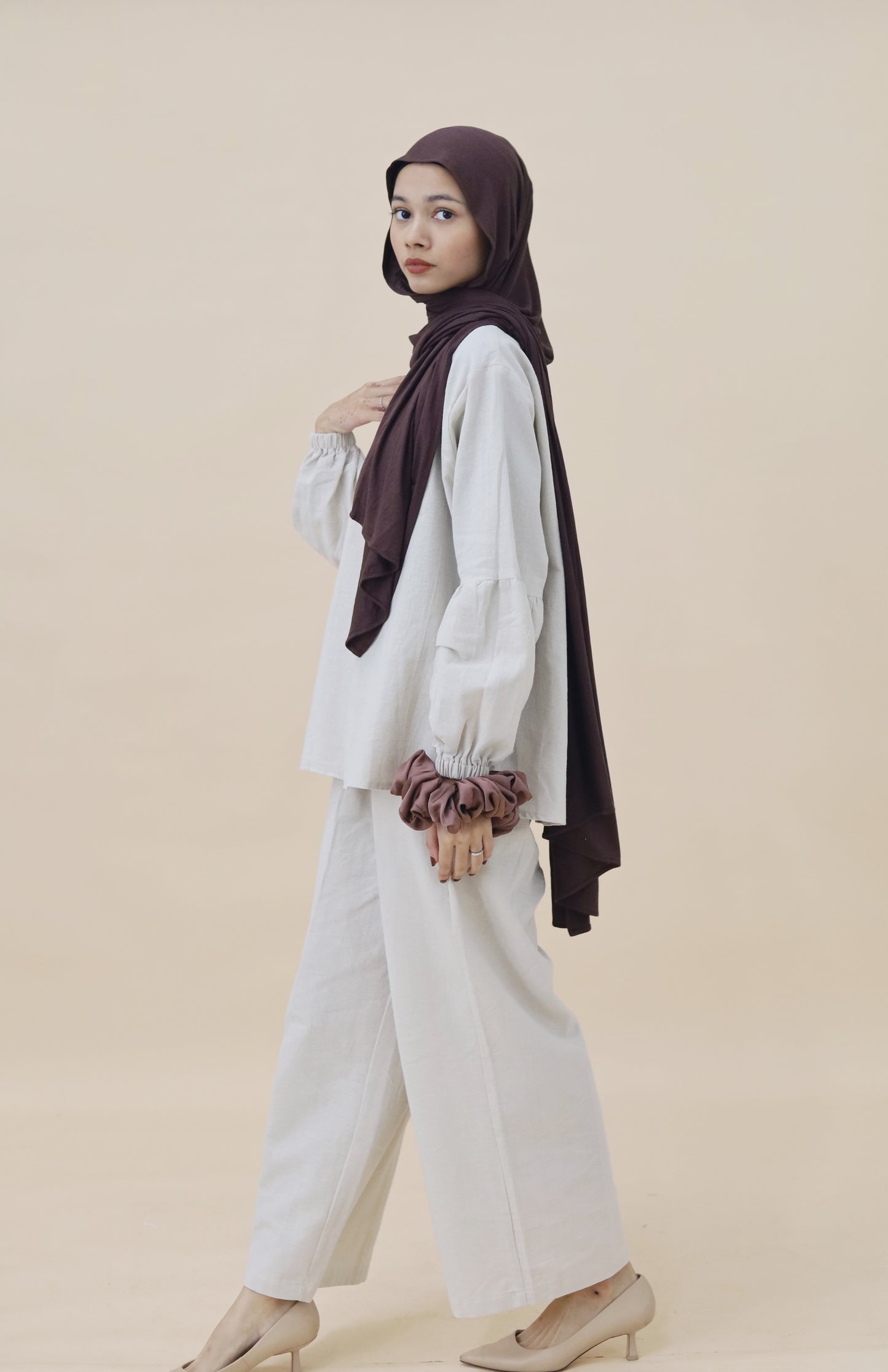 AMANI PANT SET - SNOW DROP