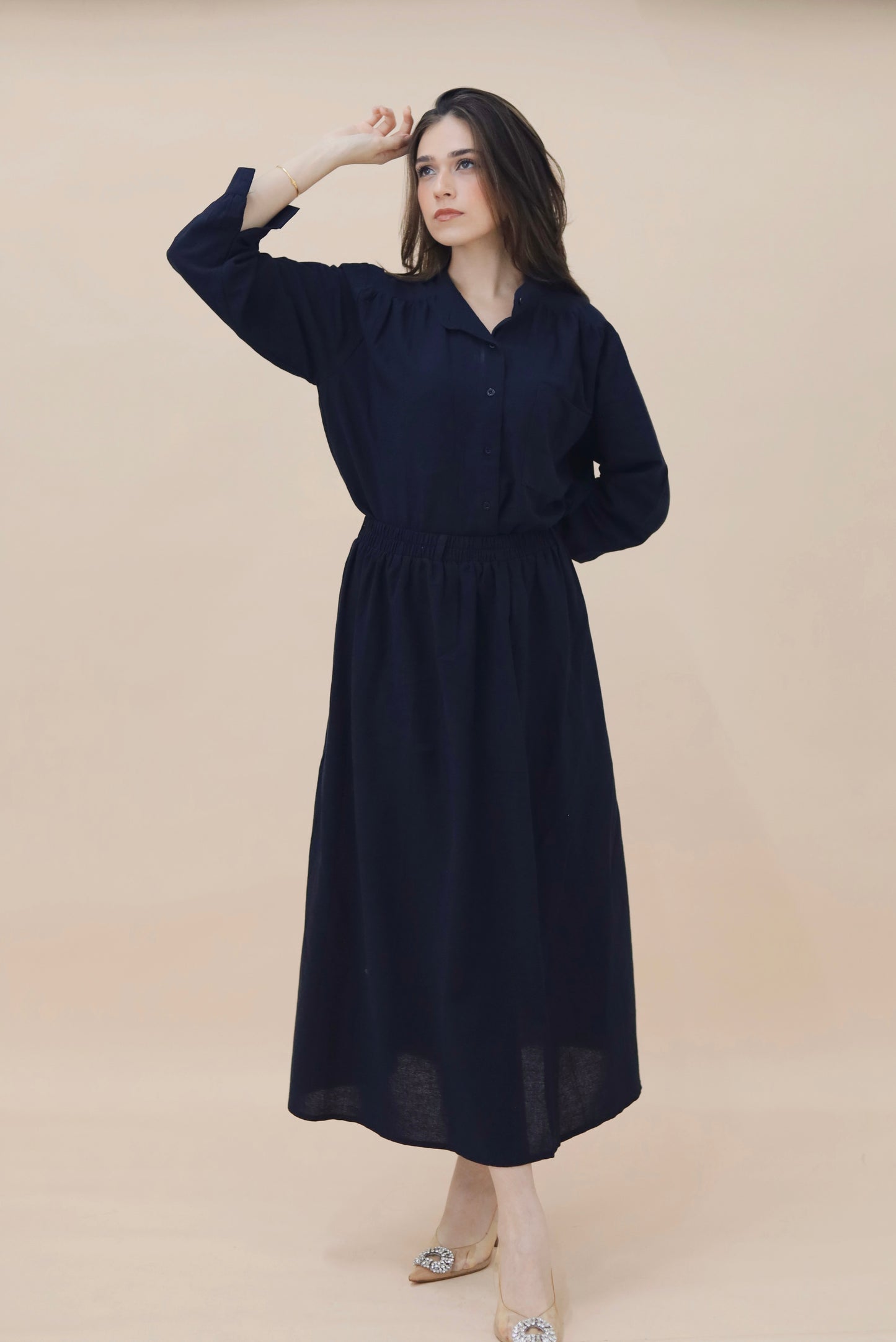 BESMA SKIRT SET - BLACK