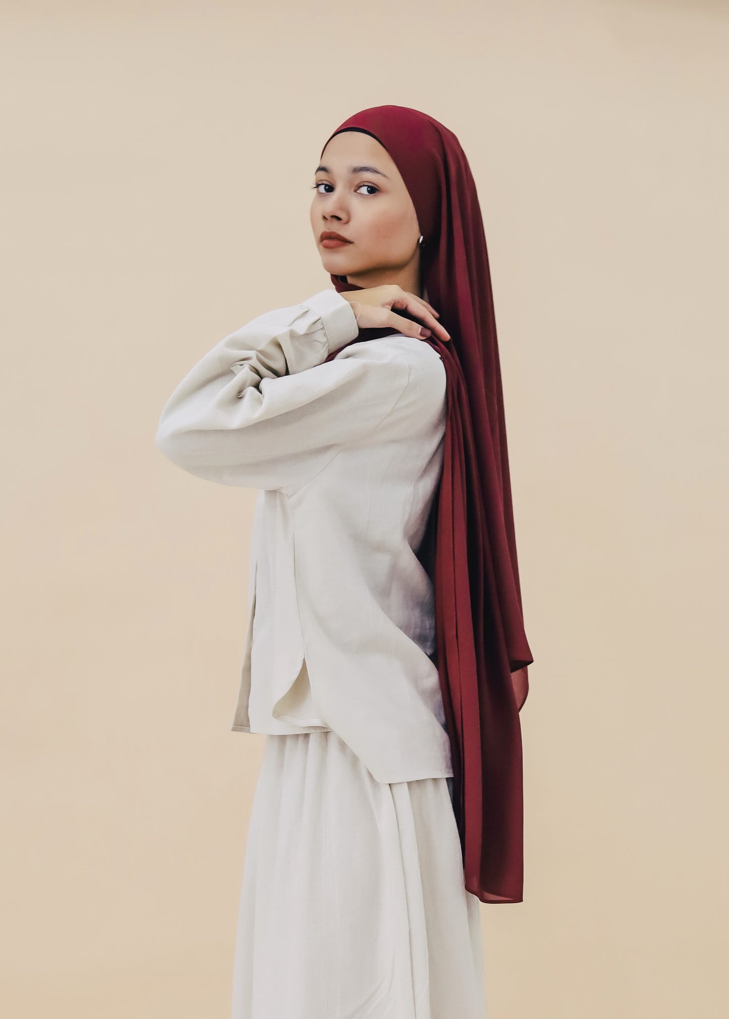NORMAL CHIFFON HIJAB - ROSEWOOD