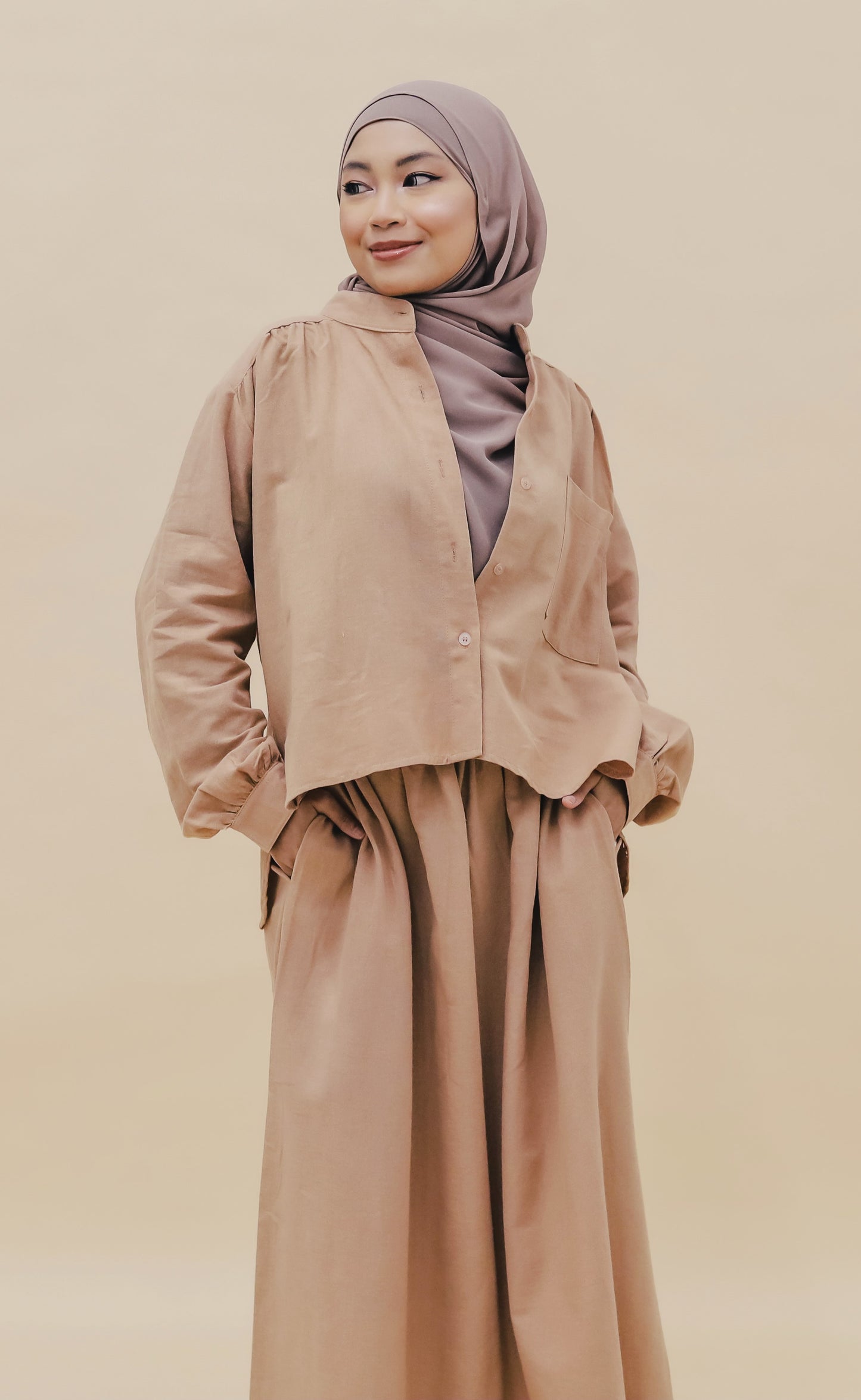 BESMA SKIRT SET - SAND