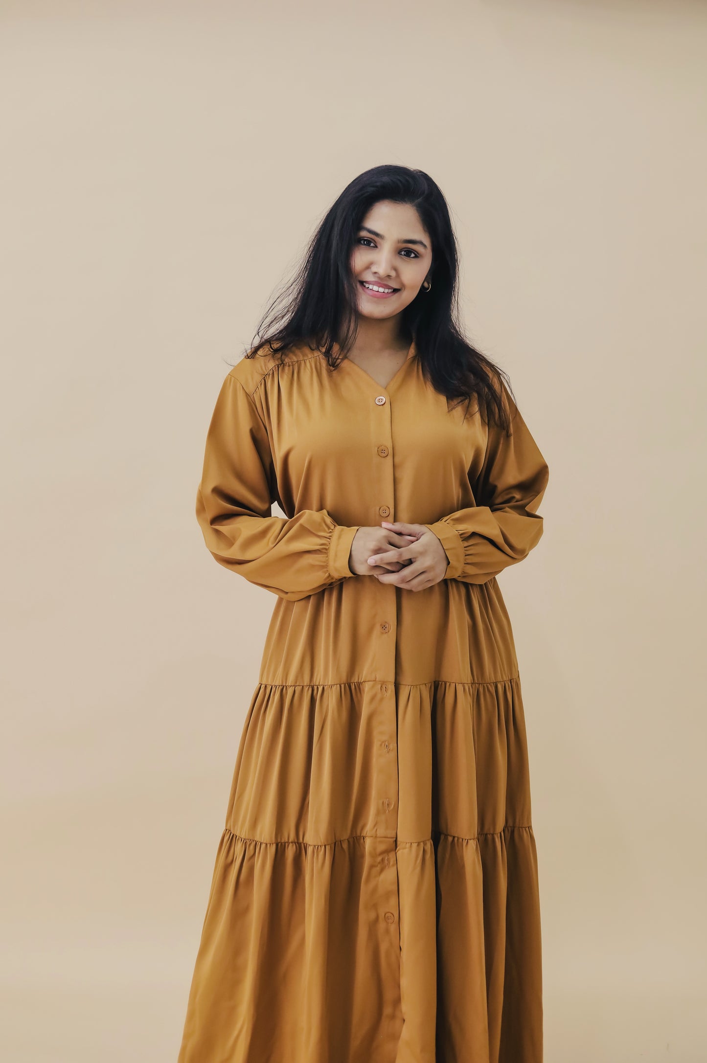 AMAL MAXI DRESS - MUSTARD