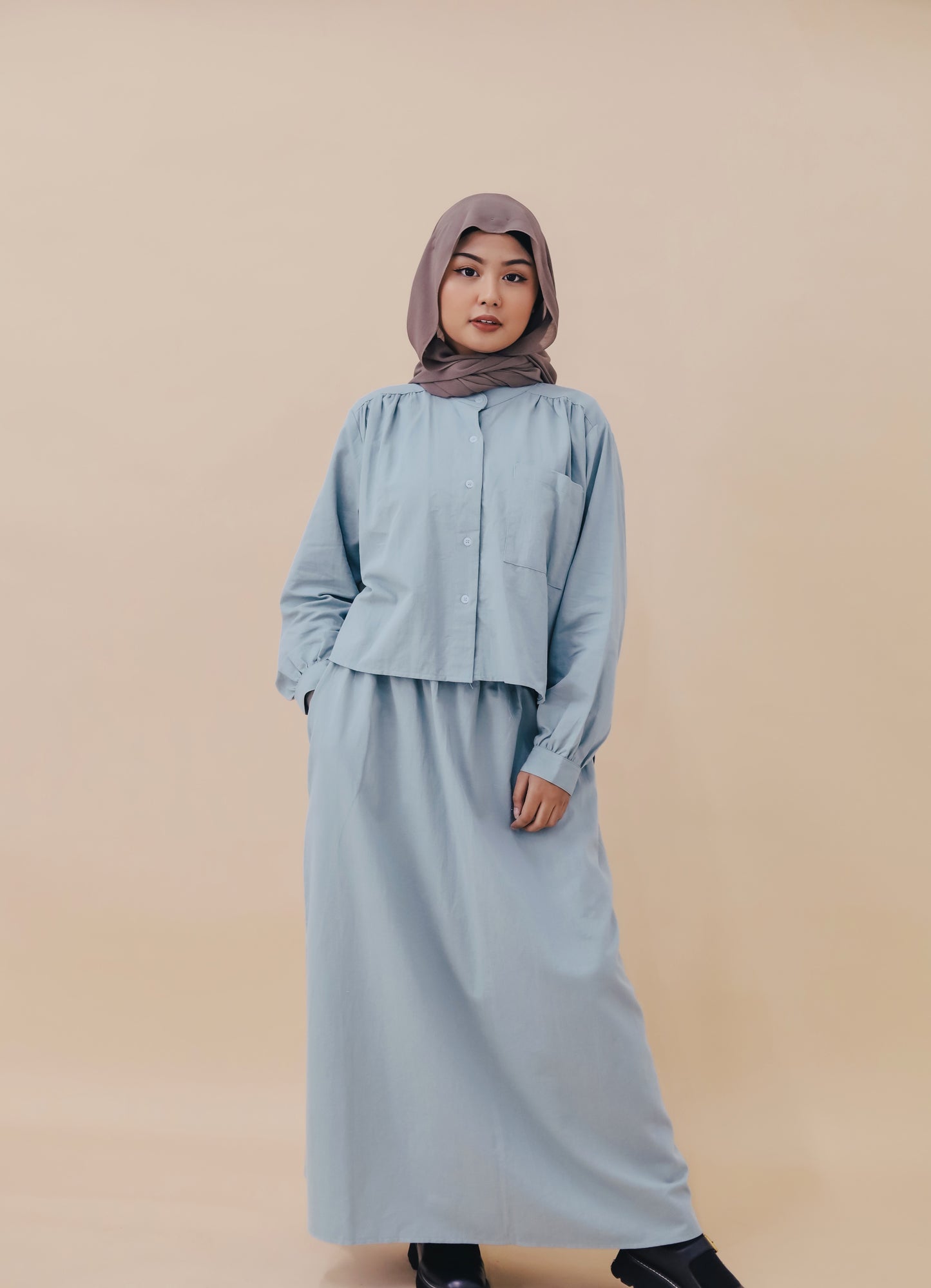 BESMA SKIRT SET - SKY BLUE