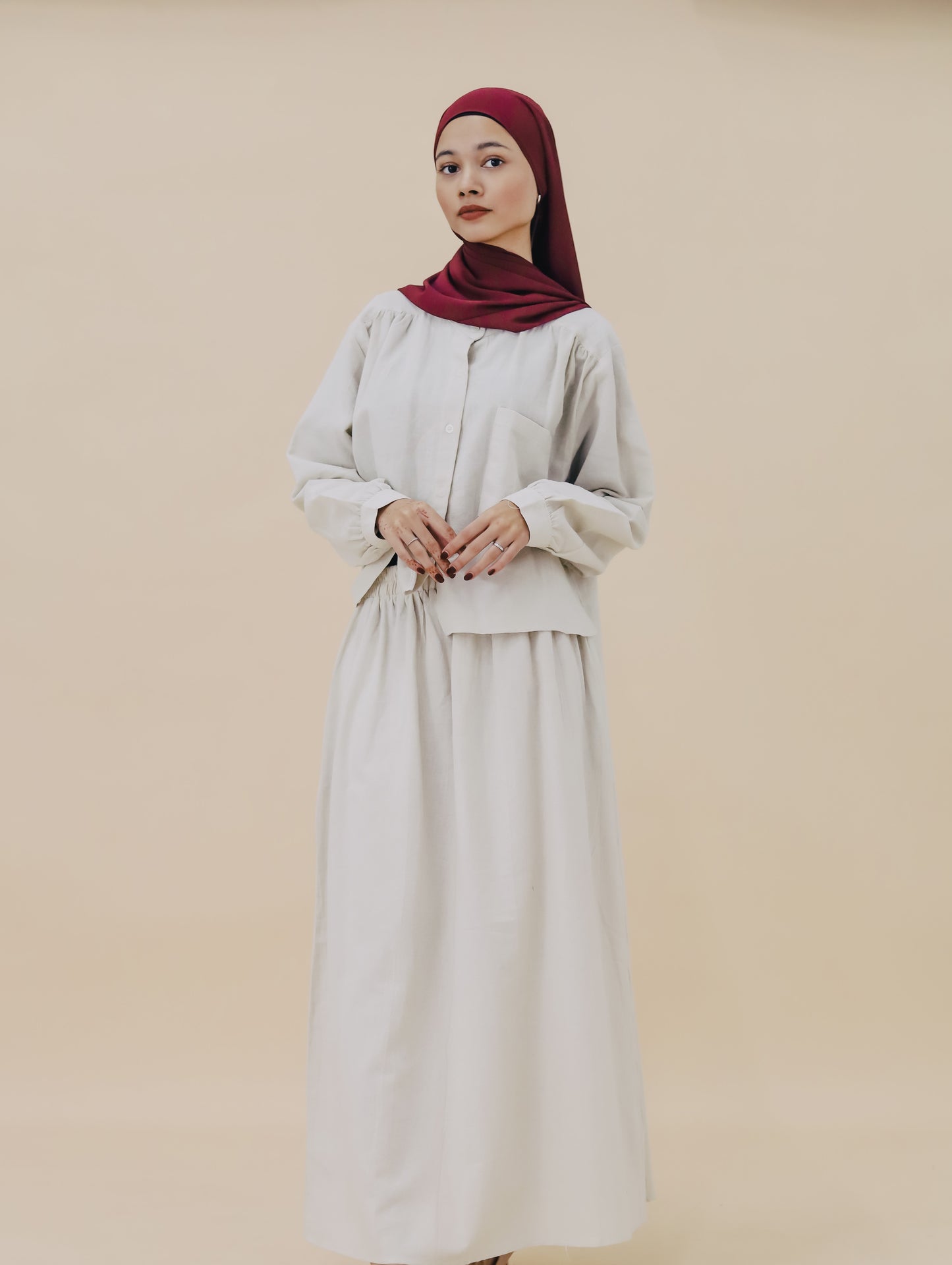 BESMA SKIRT SET - SNOW DROP