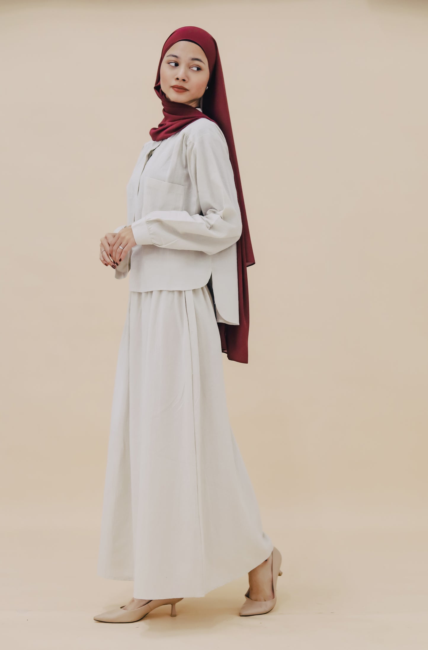 BESMA SKIRT SET - SNOW DROP