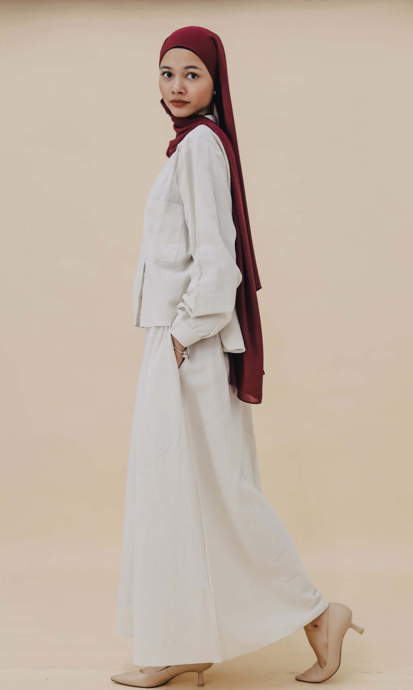 BESMA SKIRT SET - SNOW DROP
