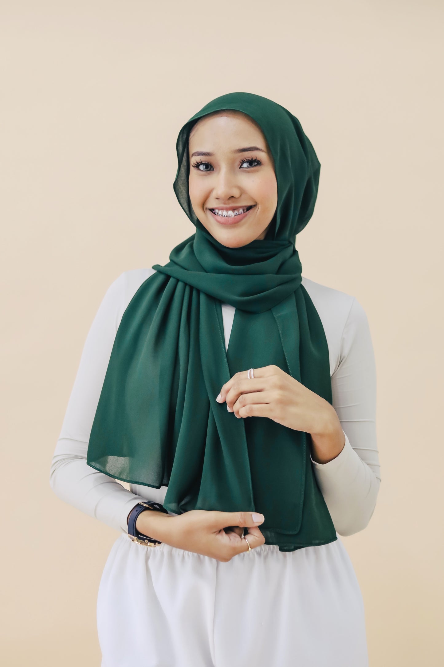 NORMAL CHIFFON HIJAB - PINE
