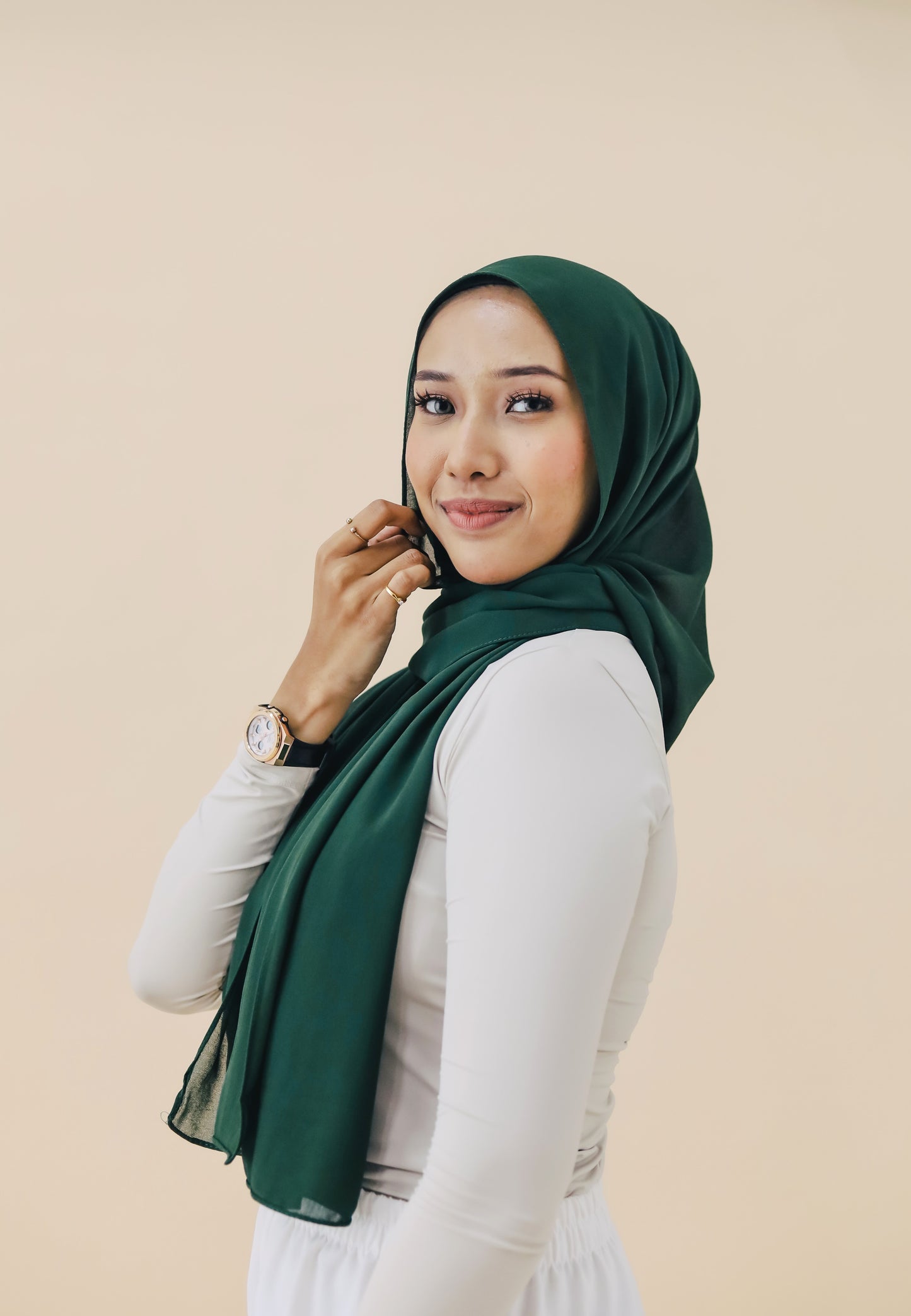 NORMAL CHIFFON HIJAB - PINE