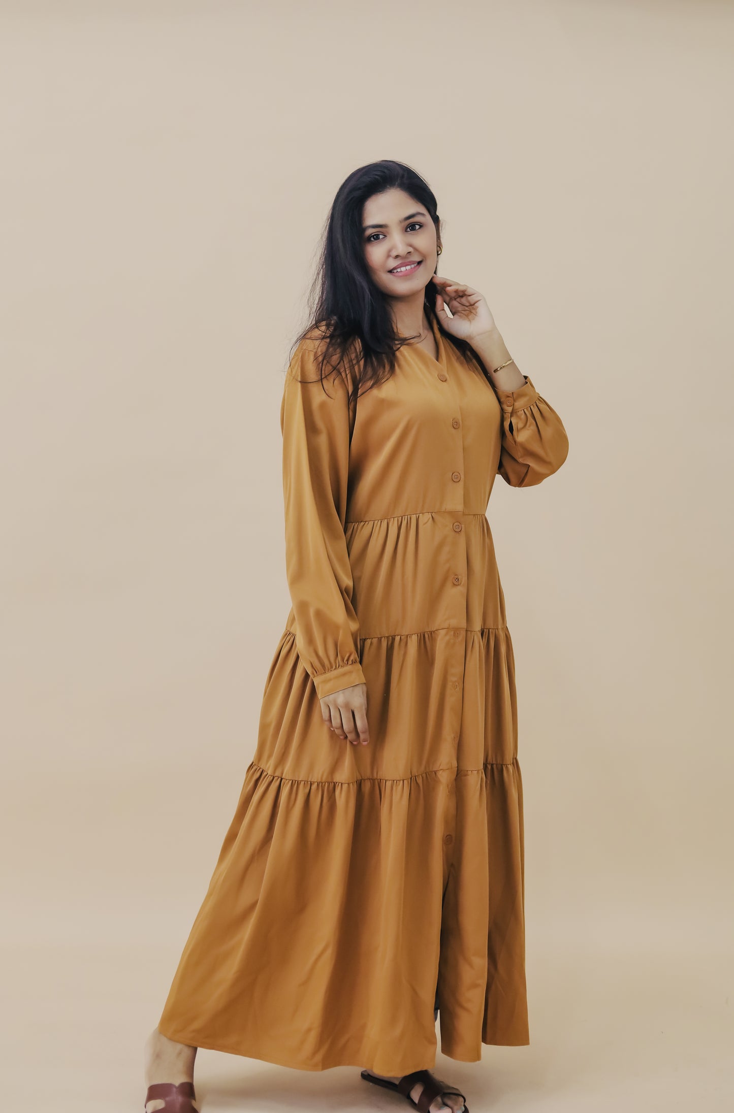 AMAL MAXI DRESS - MUSTARD