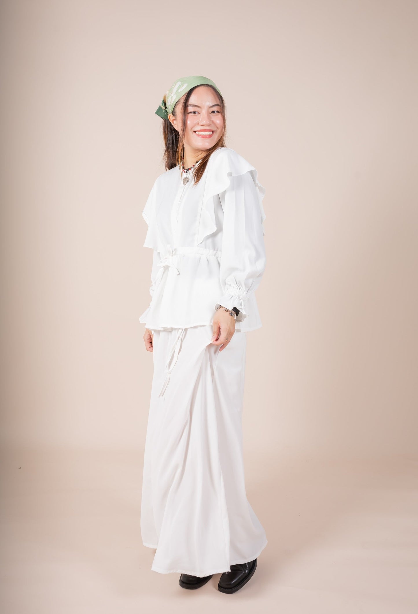 CHAZIA SKIRT SET - WHITE