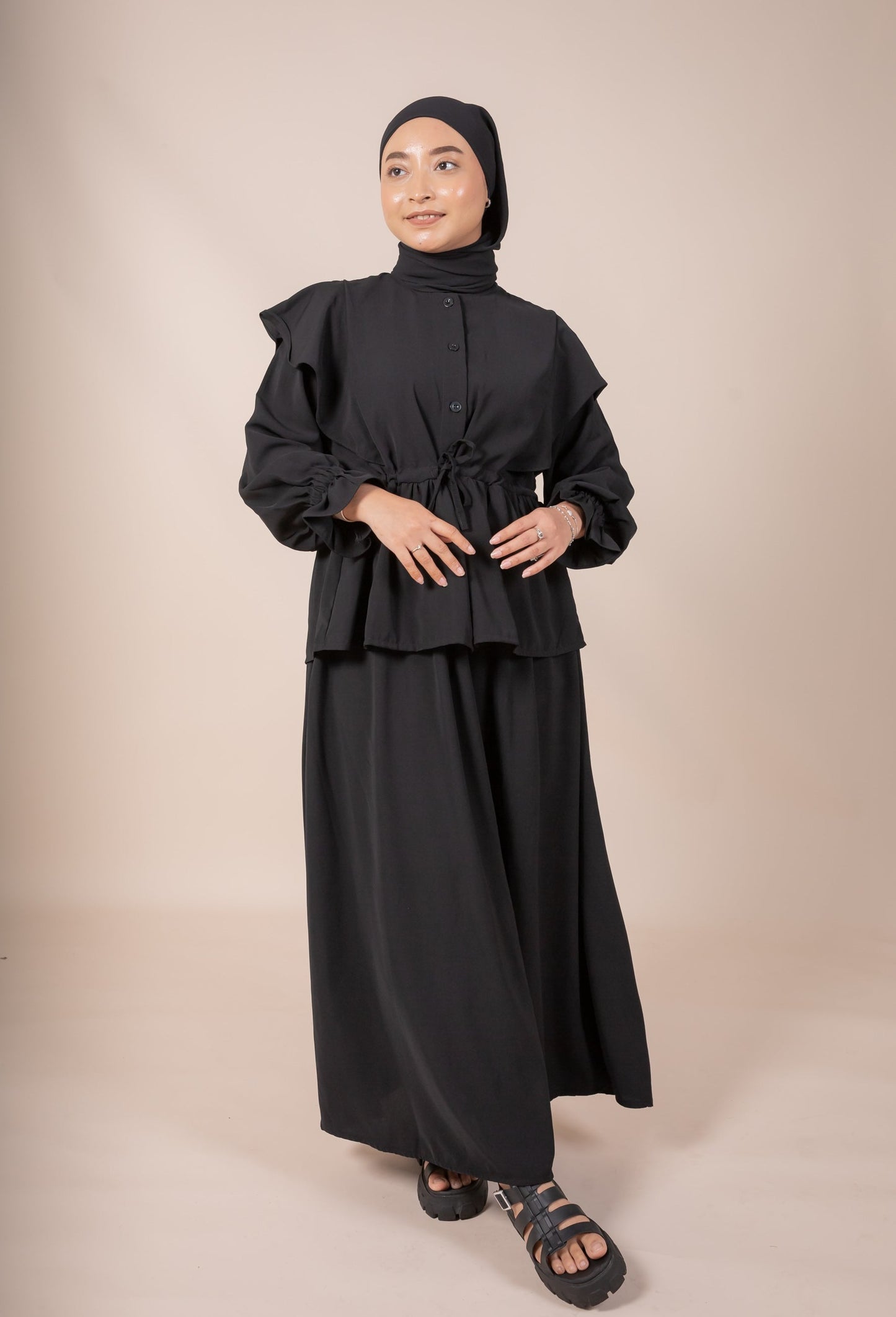 CHAZIA SKIRT SET - BLACK