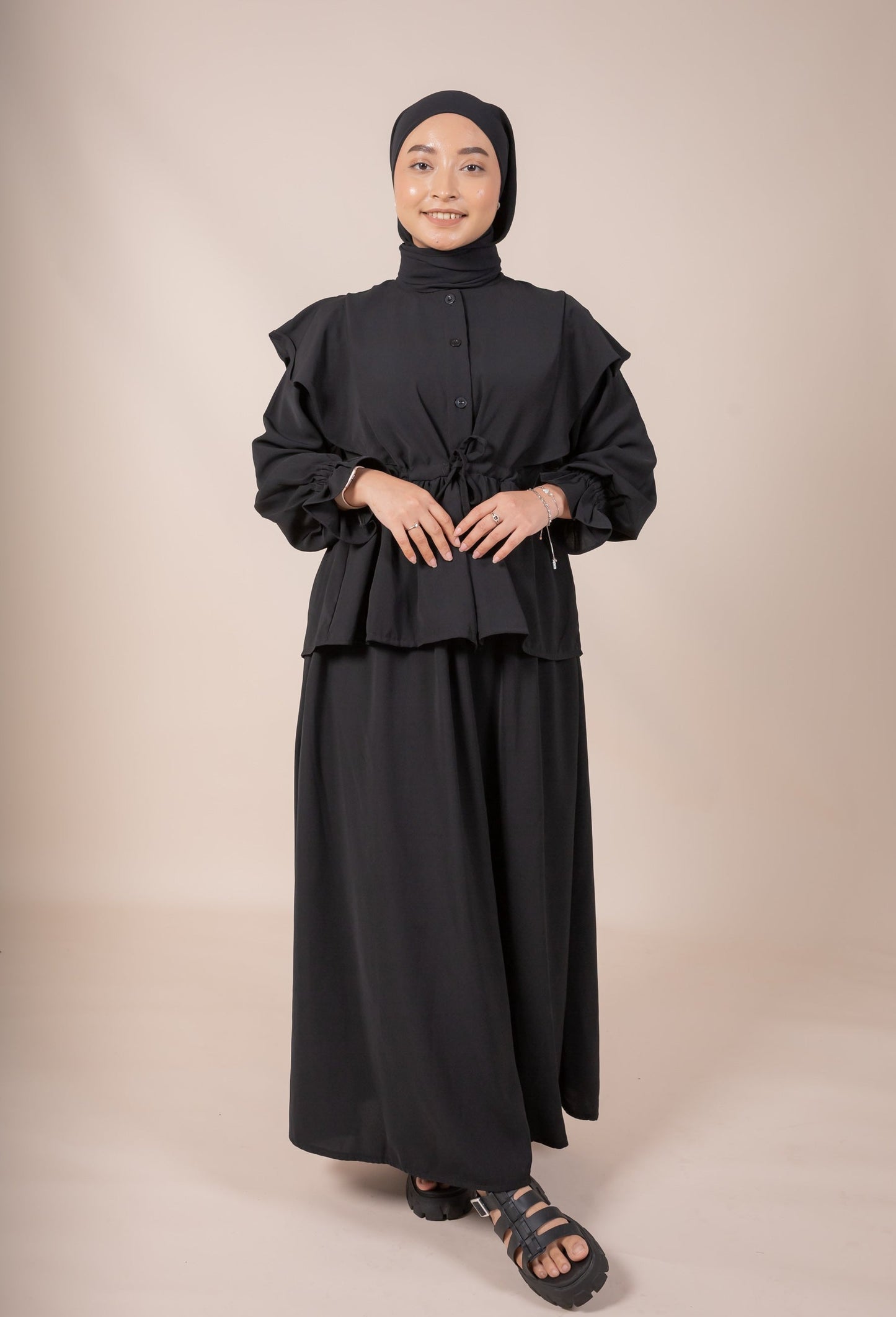 CHAZIA SKIRT SET - BLACK