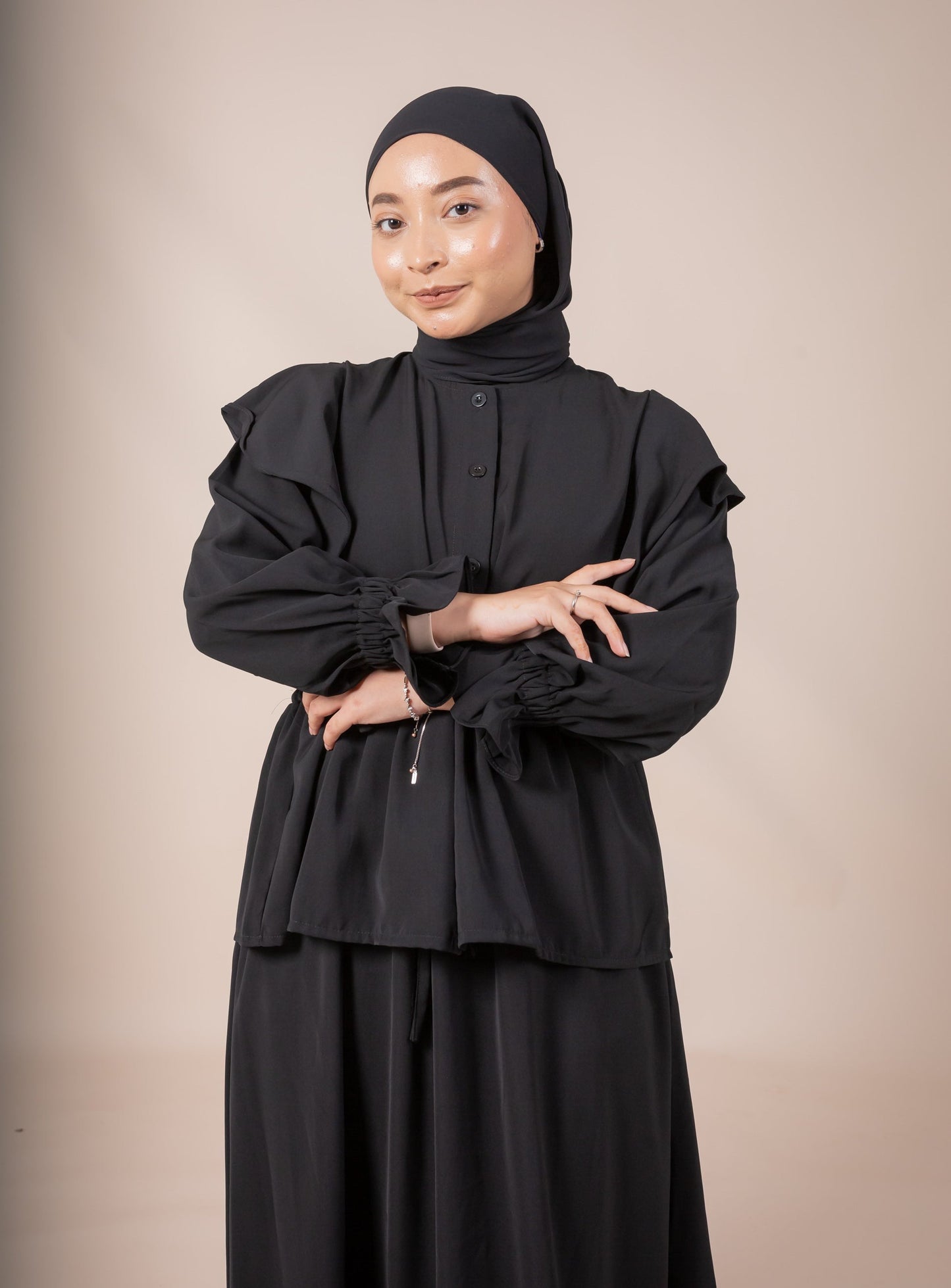 CHAZIA SKIRT SET - BLACK