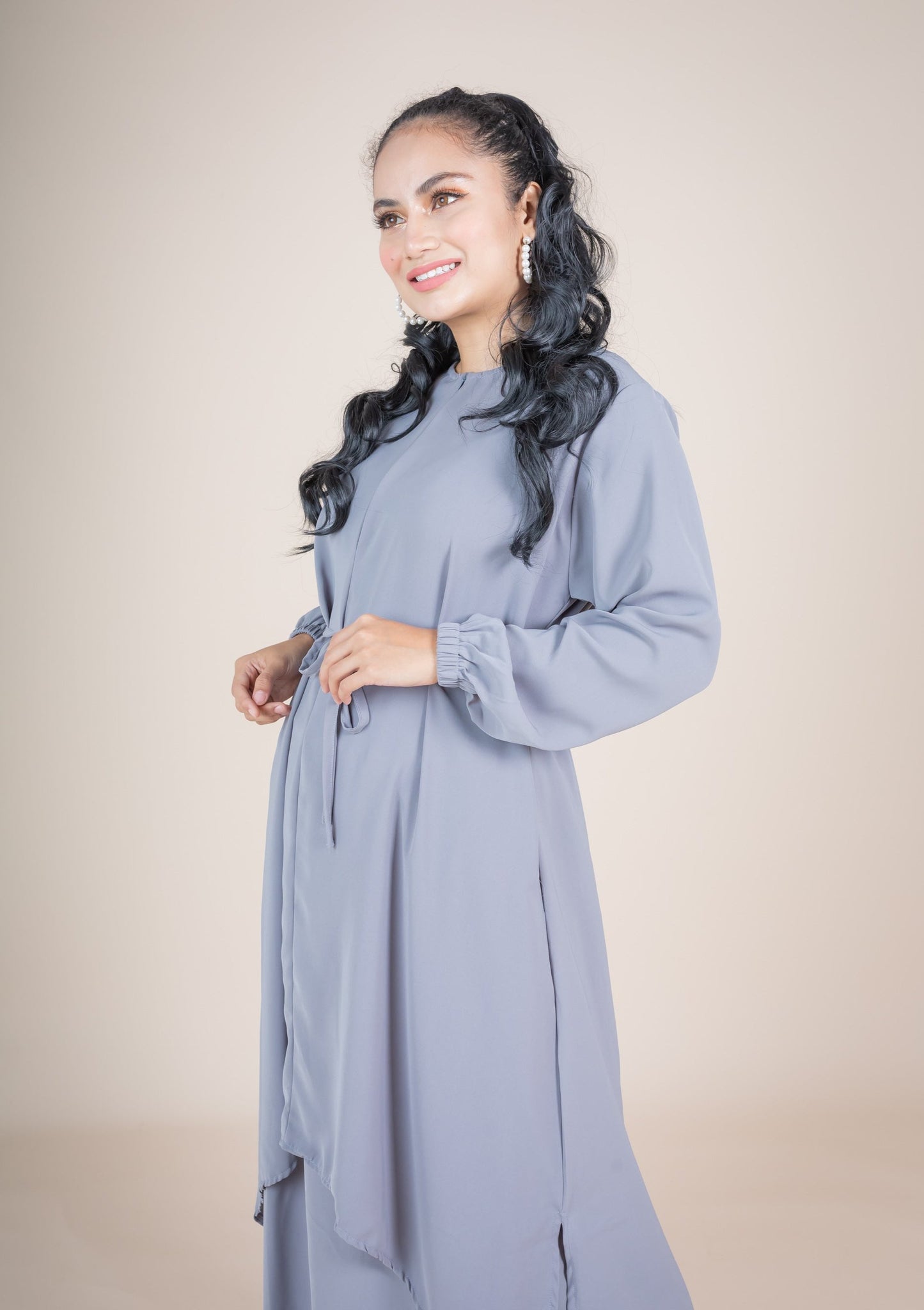 ILINA SKIRT SET - BLUE GREY