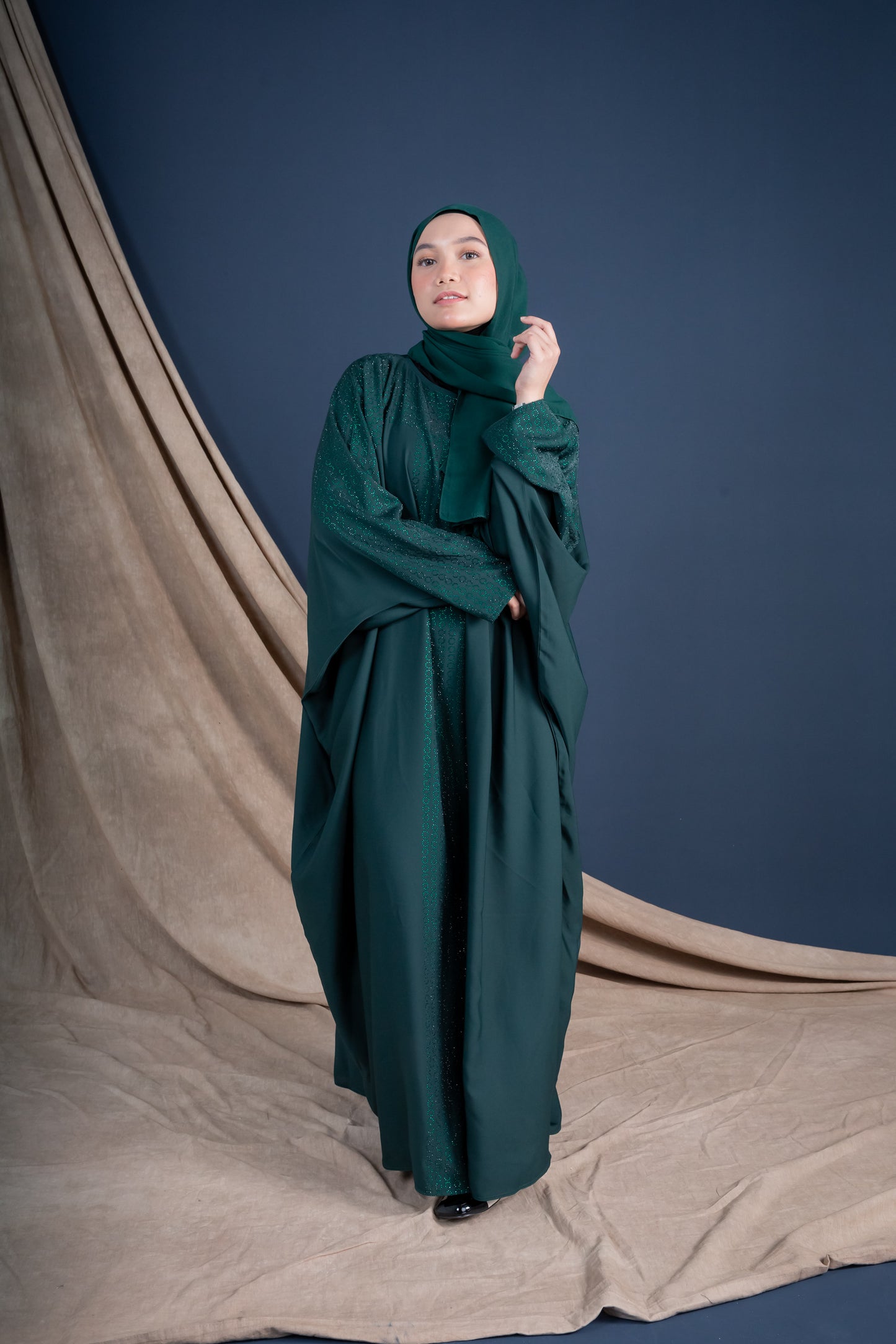 BALQIS KAFTAN ABAYA - EMERALD GREEN