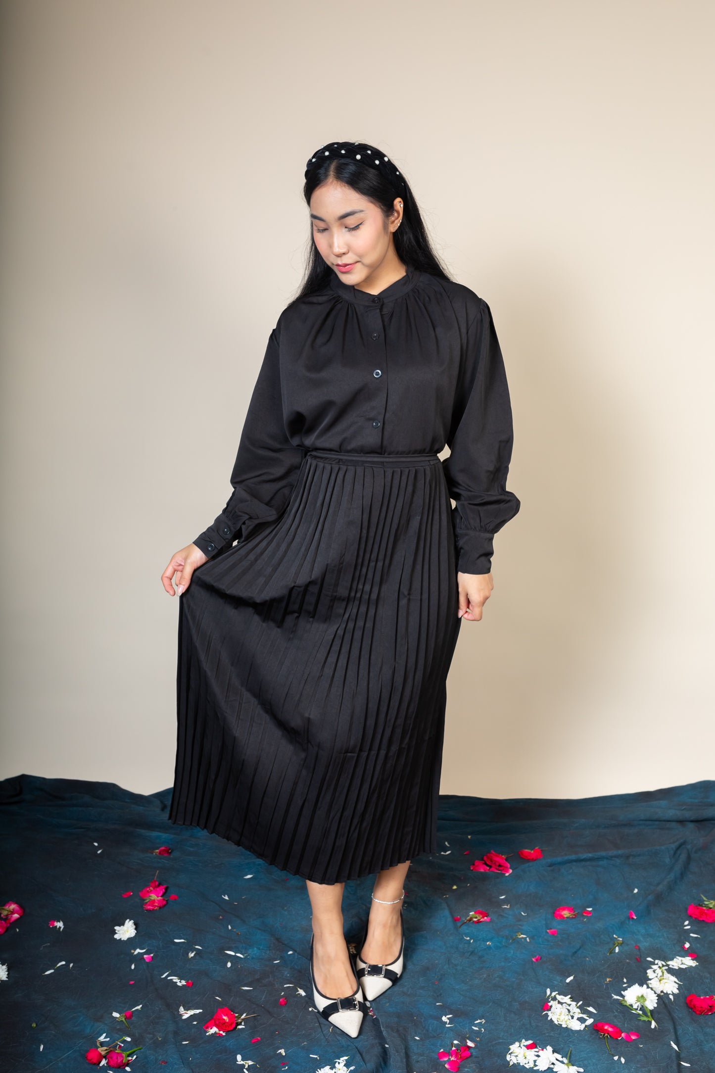 GULNAR MAXI DRESS - BLACK
