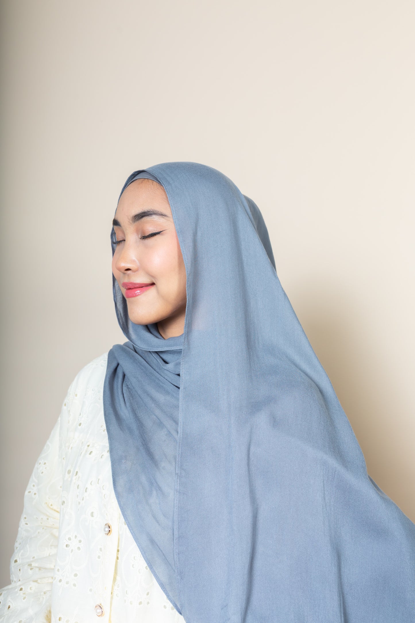 BAMBOO MODAL HIJAB WITH MATCHING INNER CAP - FOSSIL