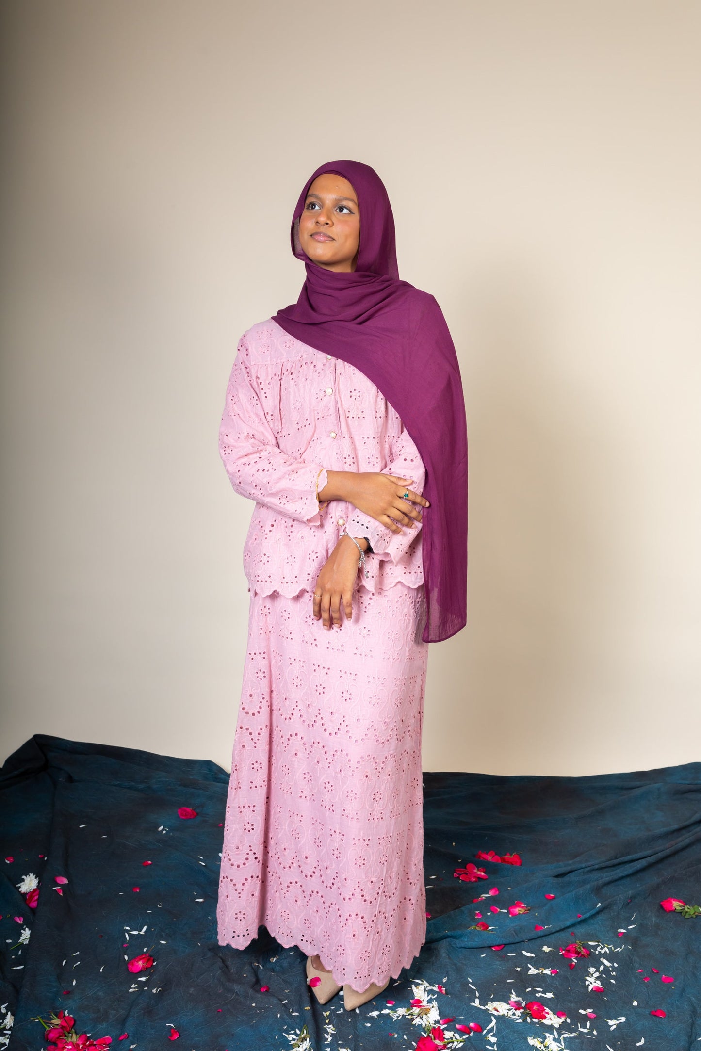 MAHEEN SKIRT SET - BLUSH