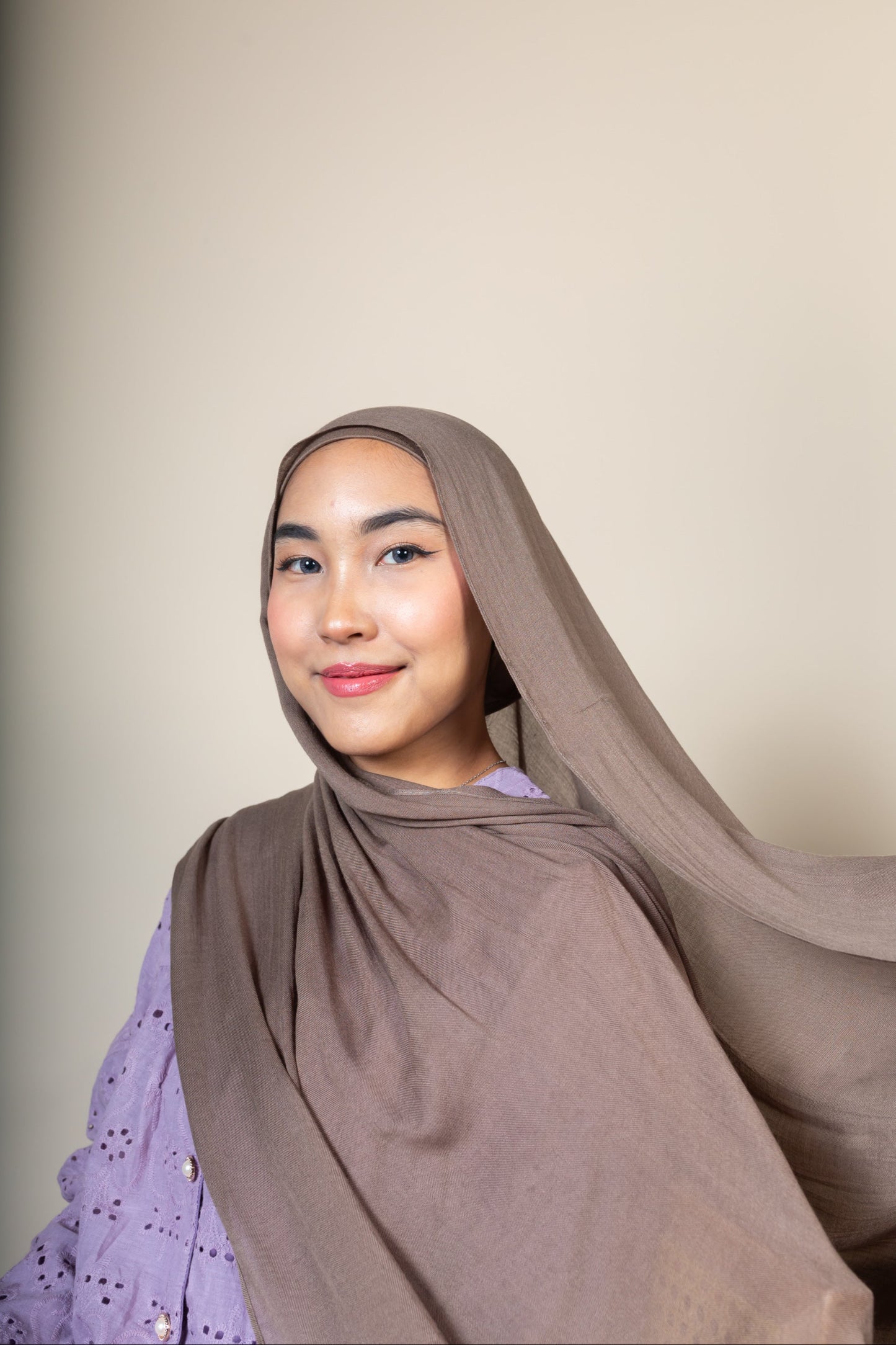 BAMBOO MODAL HIJAB WITH MATCHING INNER CAP - CEDAR