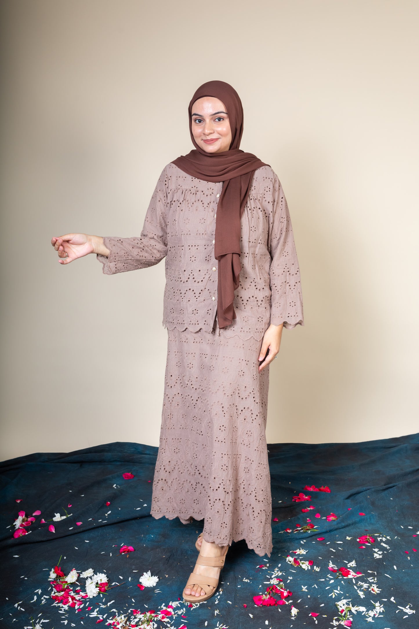 MAHEEN SKIRT SET - WALNUT