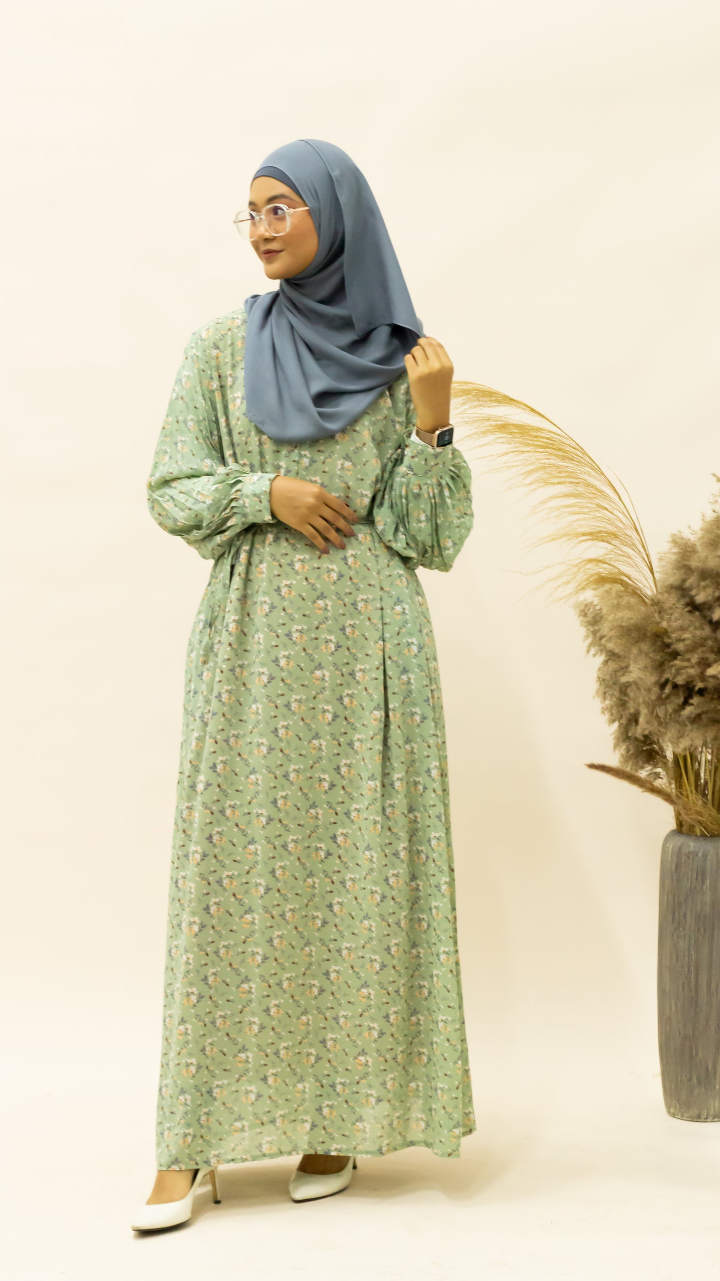 BAIZA MAXI DRESS - SAGE