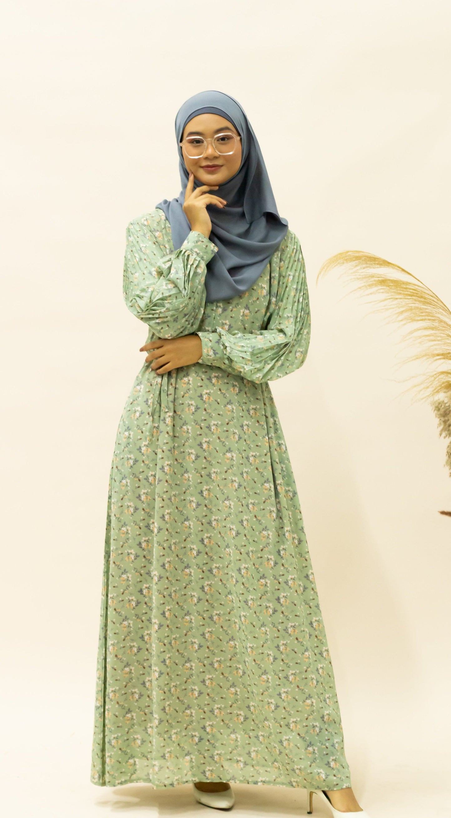 BAIZA MAXI DRESS - SAGE