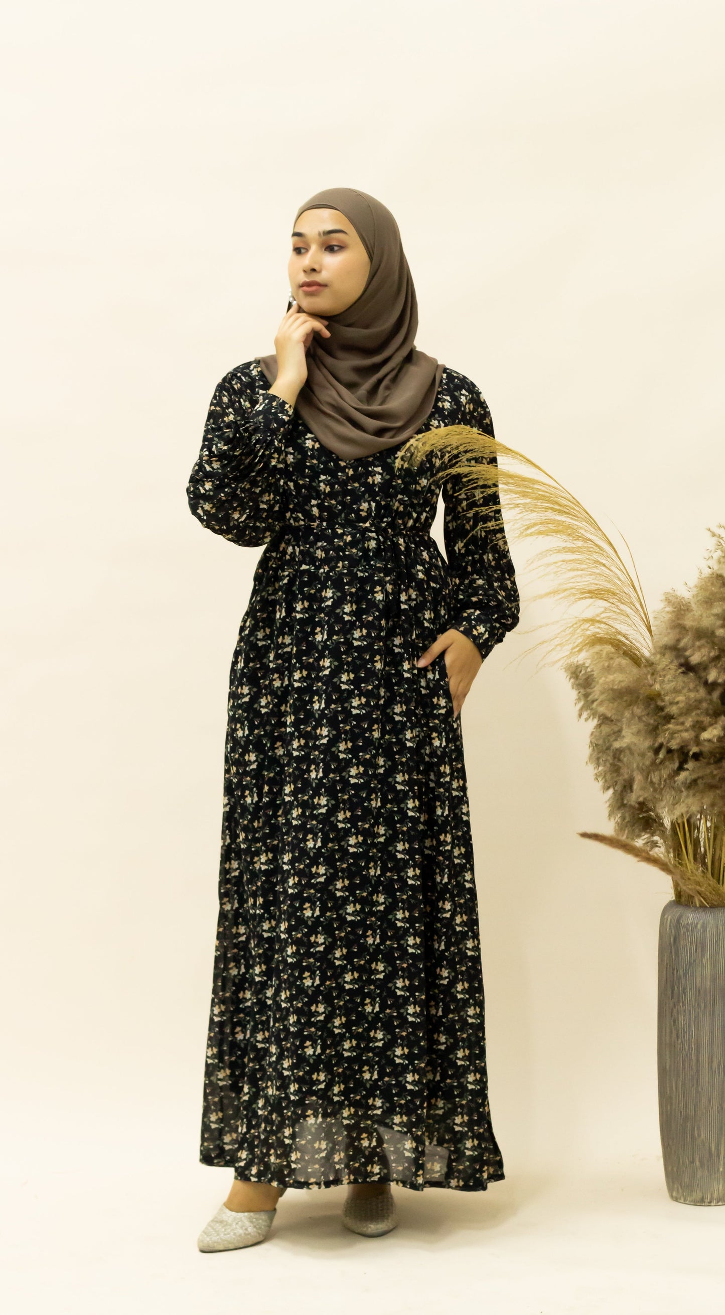 BAIZA MAXI DRESS - BLACK