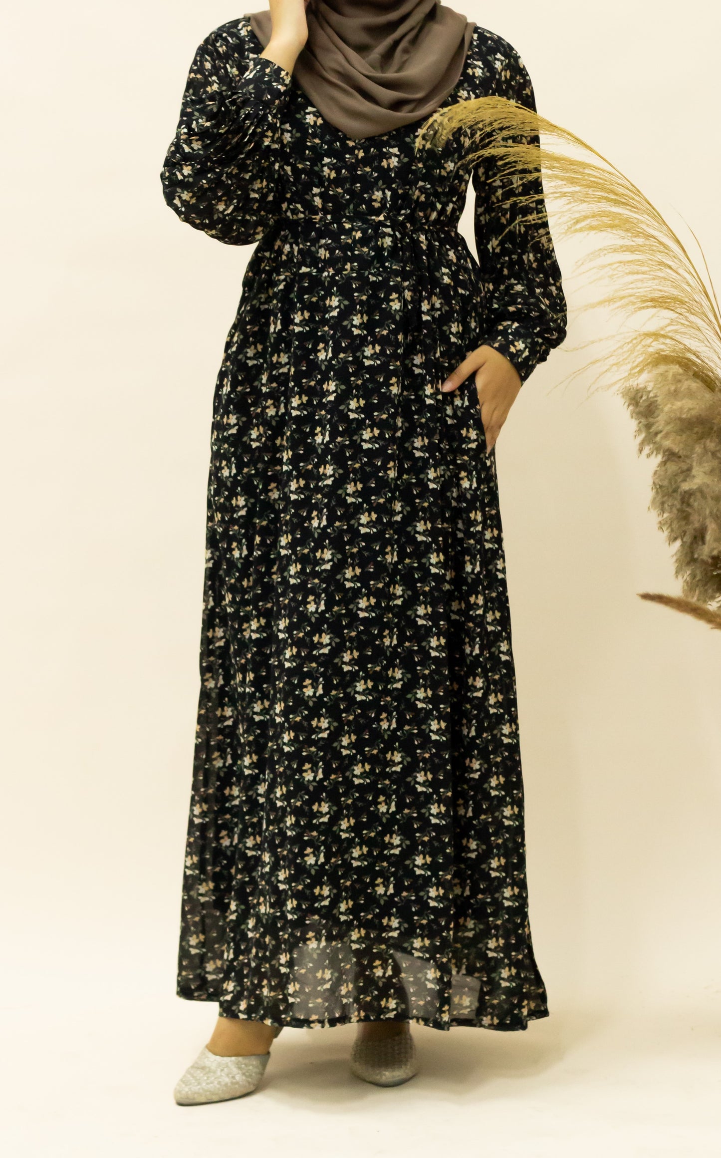 BAIZA MAXI DRESS - BLACK