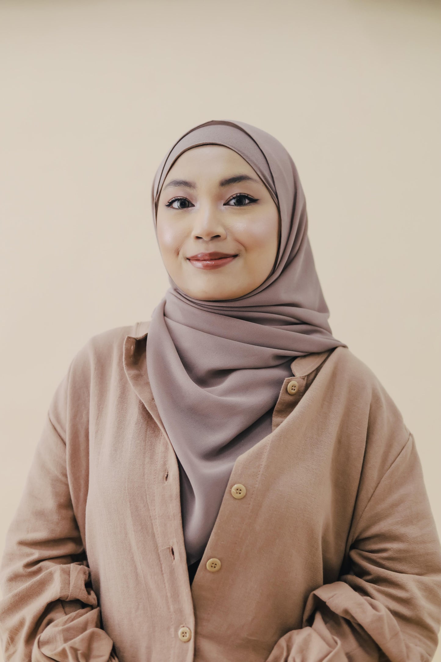 NORMAL CHIFFON HIJAB - KHAKI
