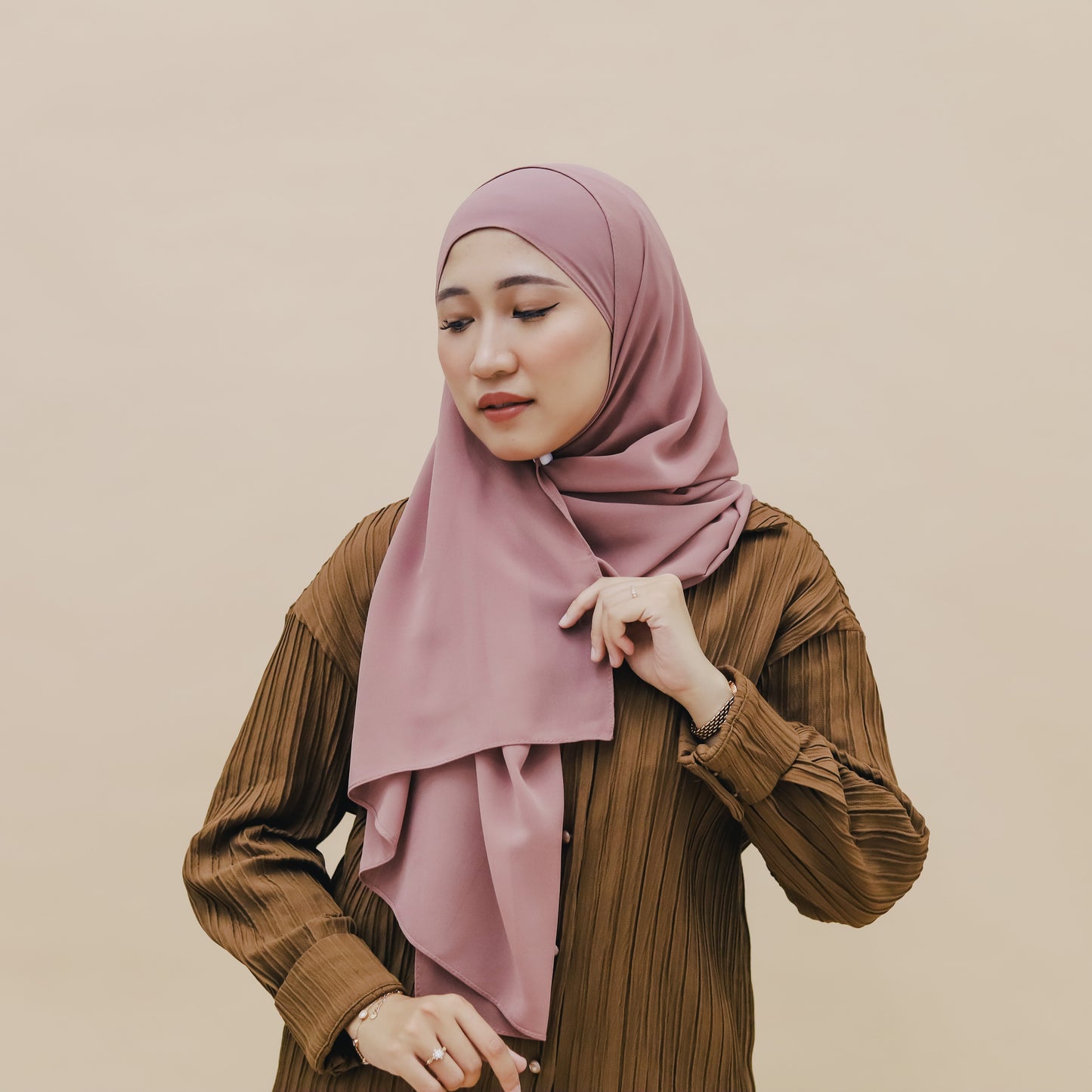 NORMAL CHIFFON HIJAB - FLAMINGO