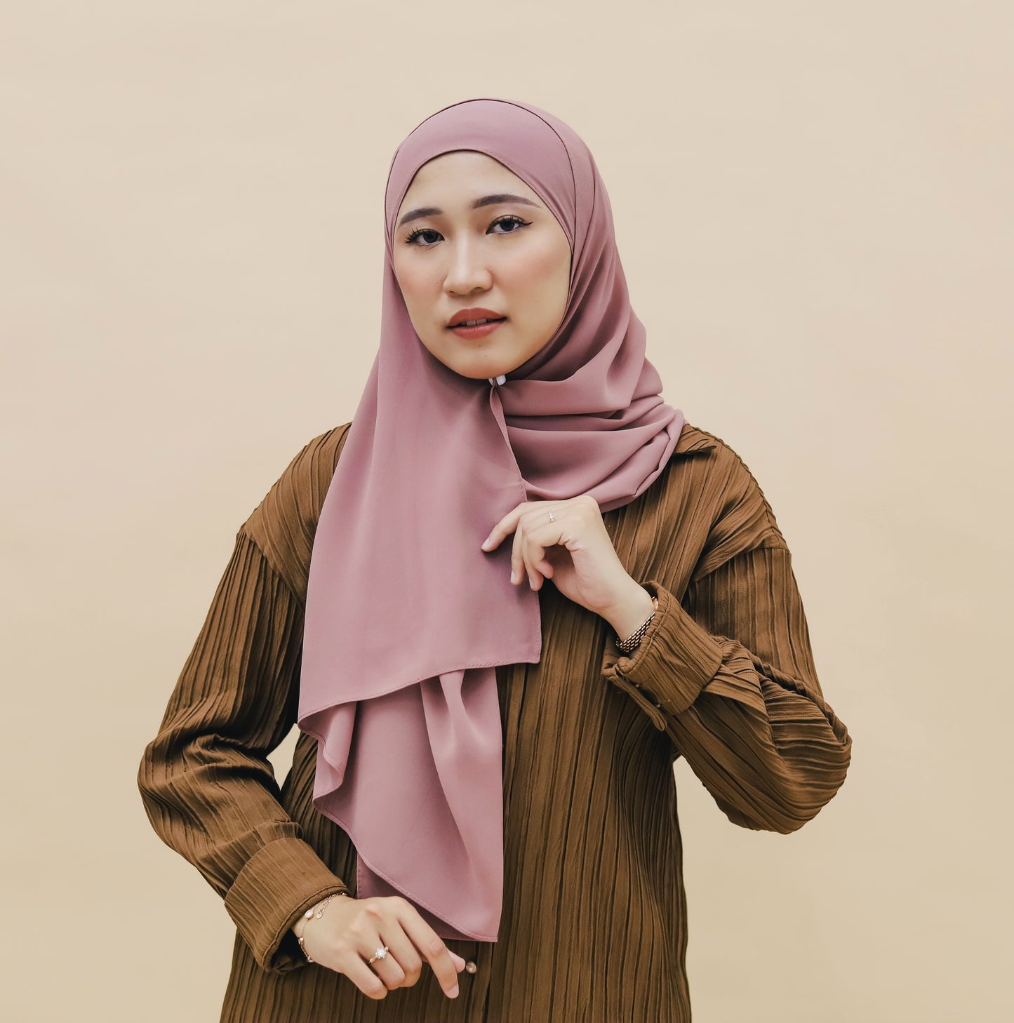 NORMAL CHIFFON HIJAB - FLAMINGO