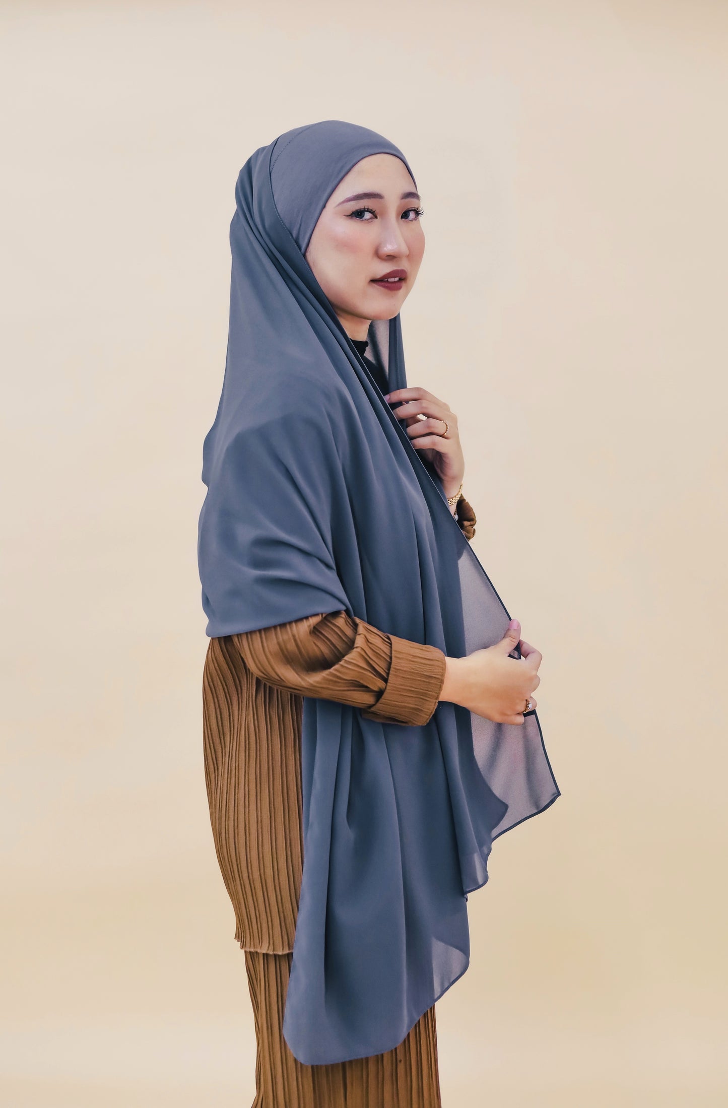 PREMIUM CHIFFON HIJAB - DARK GREY