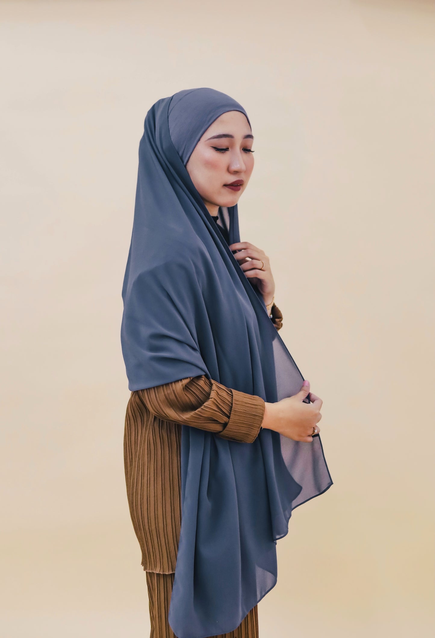 PREMIUM CHIFFON HIJAB - DARK GREY
