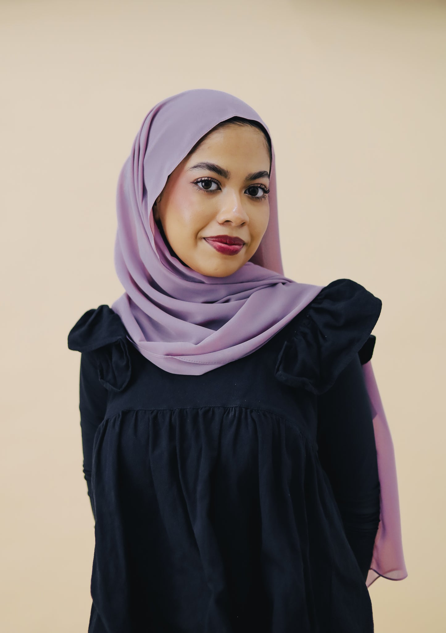 NORMAL CHIFFON HIJAB - LIGHT GRAPE