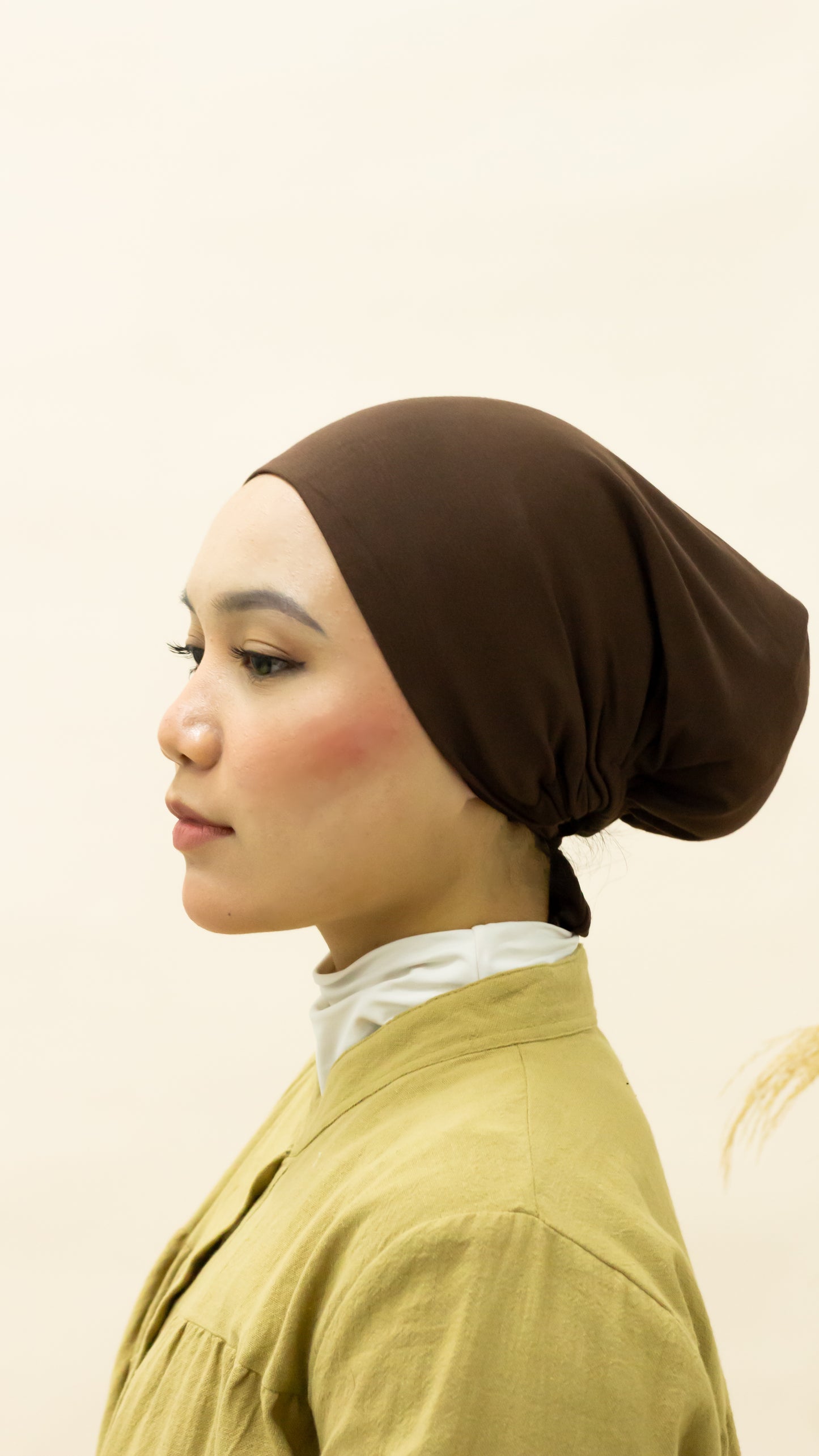 ESME SATIN INNER CAP - BRUNETTE