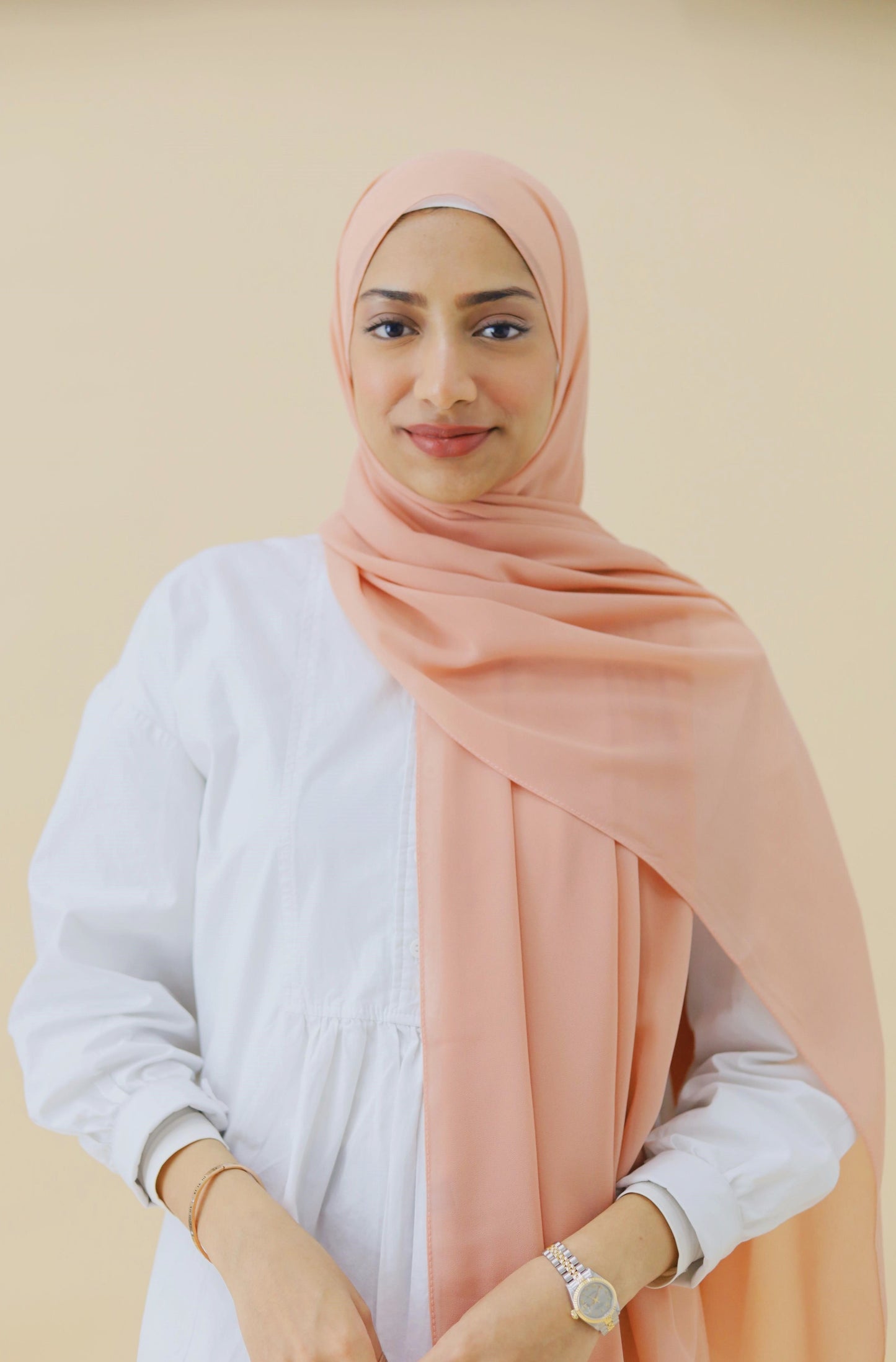 NORMAL CHIFFON HIJAB - PEACH