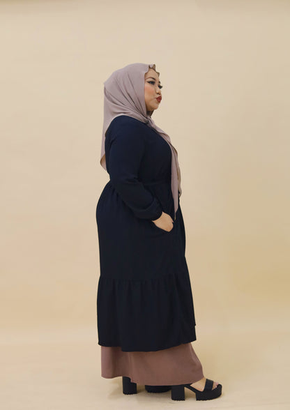 BAHAR MIDI DRESS - BLACK