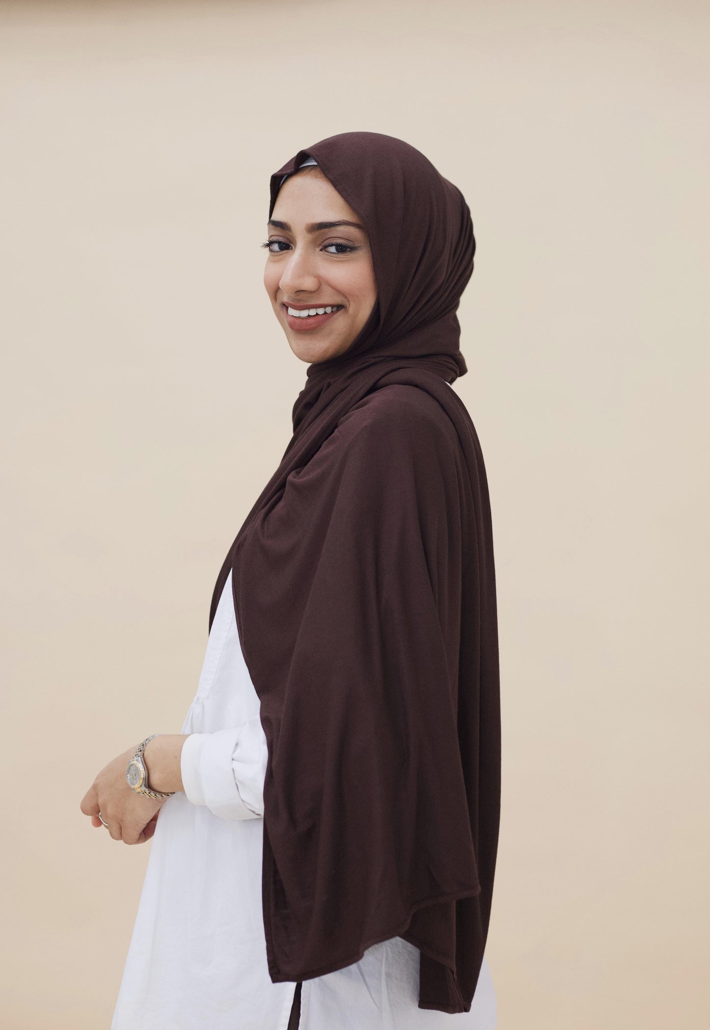 JERSEY HIJAB - BRUNETTE