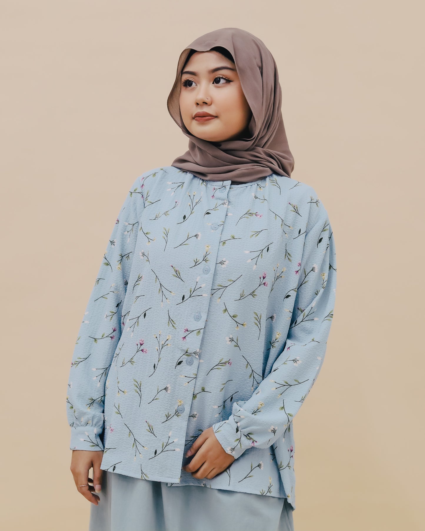 BUSHRA MINI TOP - SKY BLUE