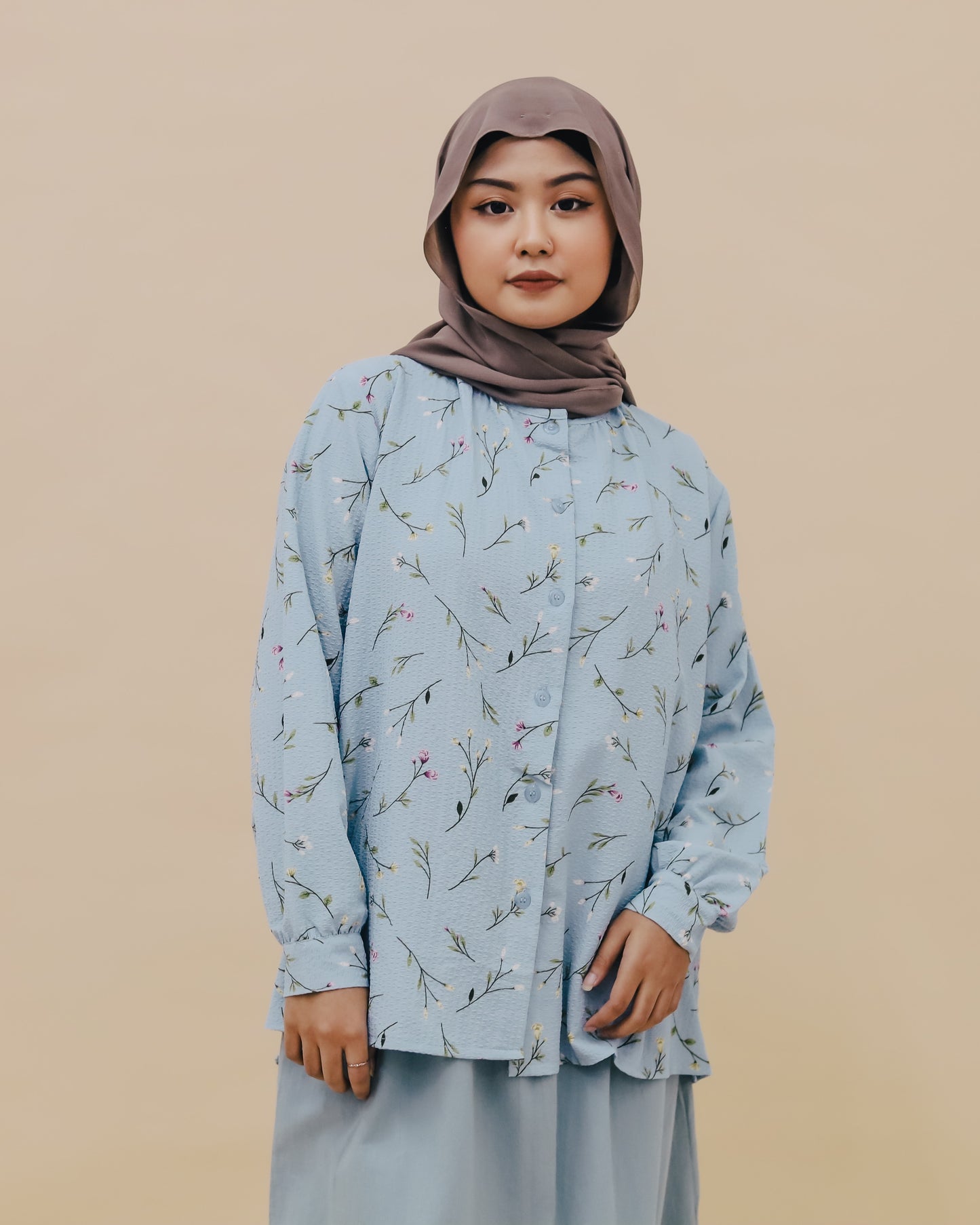 BUSHRA MINI TOP - SKY BLUE