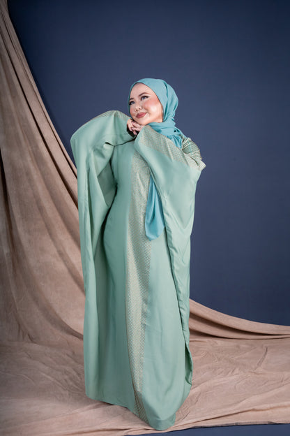 BALQIS KAFTAN ABAYA - FERN GREEN