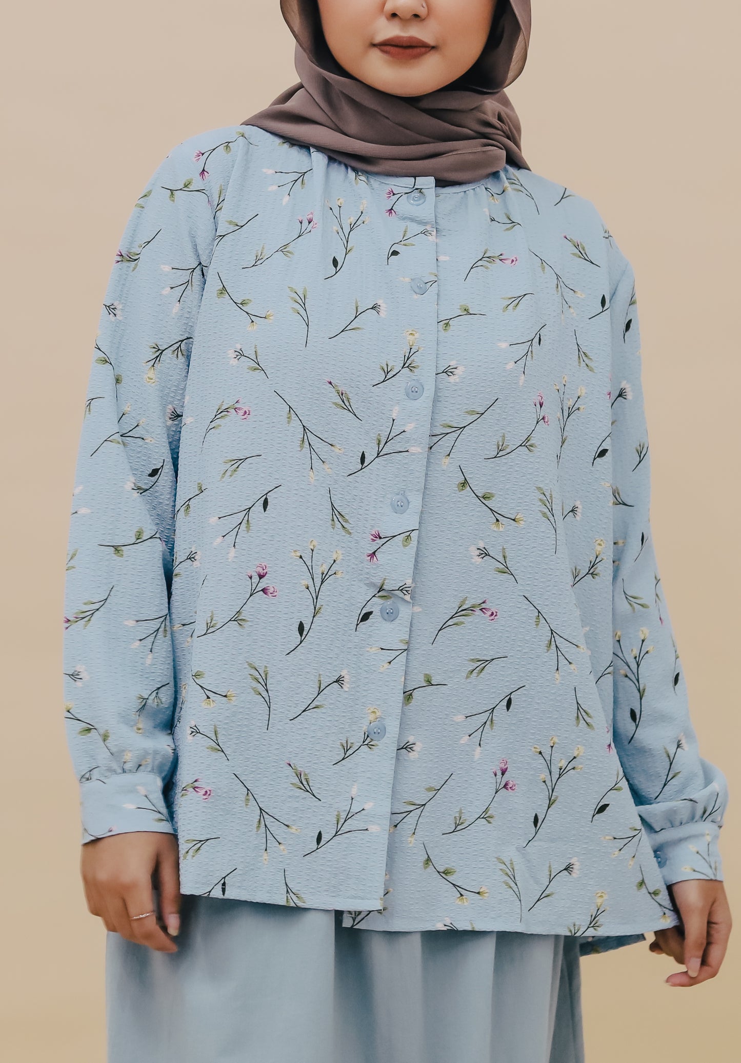 BUSHRA MINI TOP - SKY BLUE