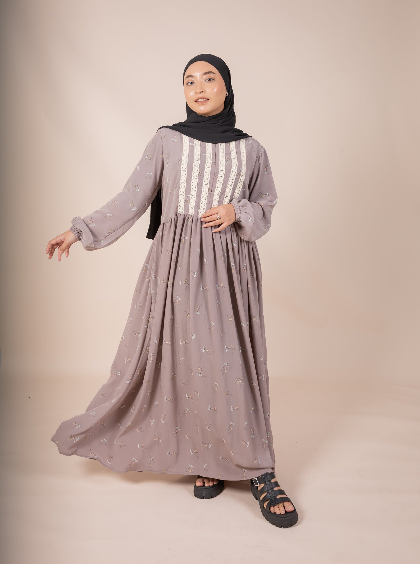 DAHA MAXI DRESS - ASH GREY