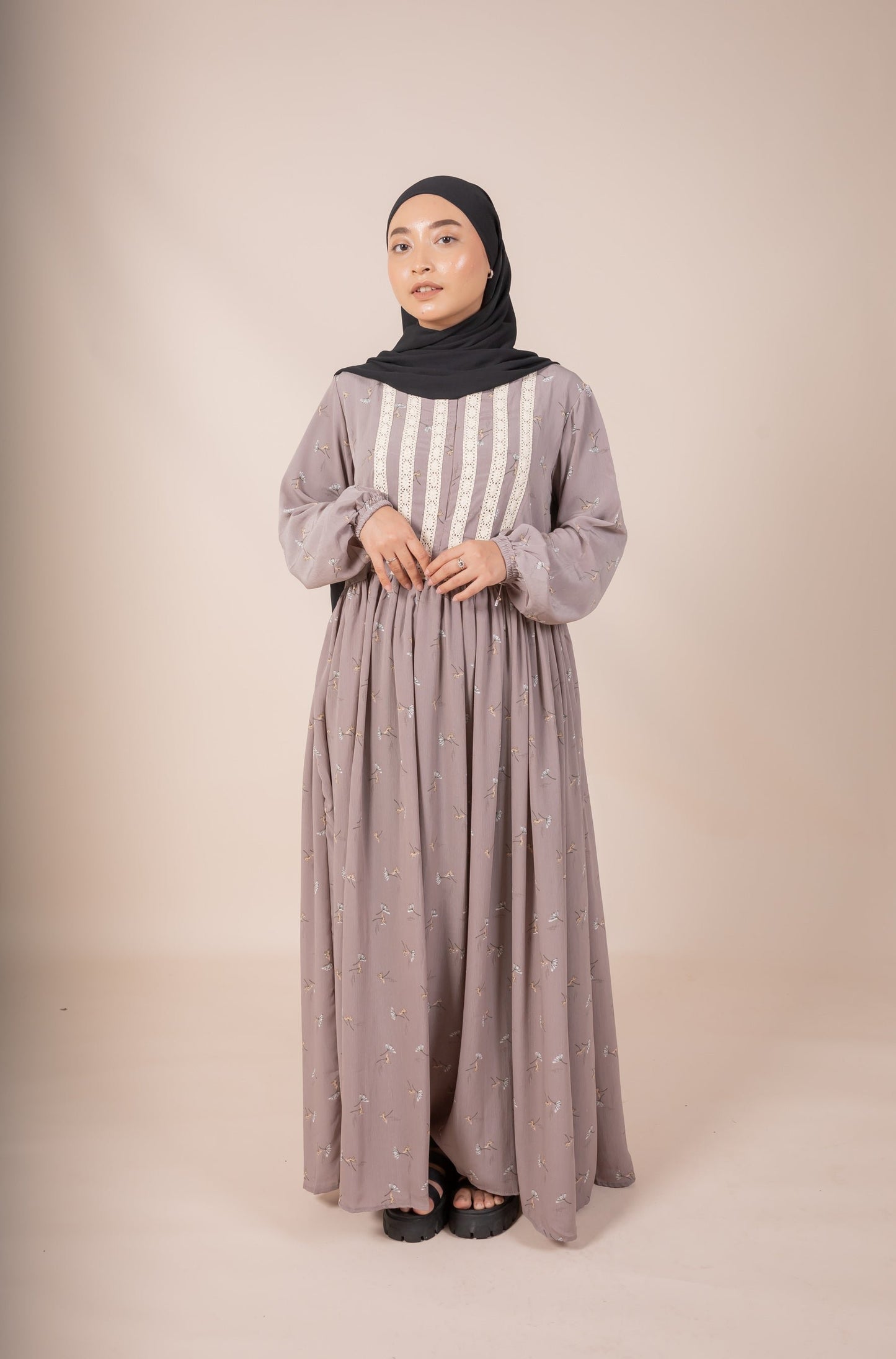 DAHA MAXI DRESS - ASH GREY