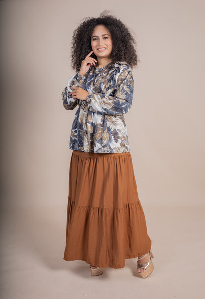 GHAZAL SKIRT SET - MUSTARD