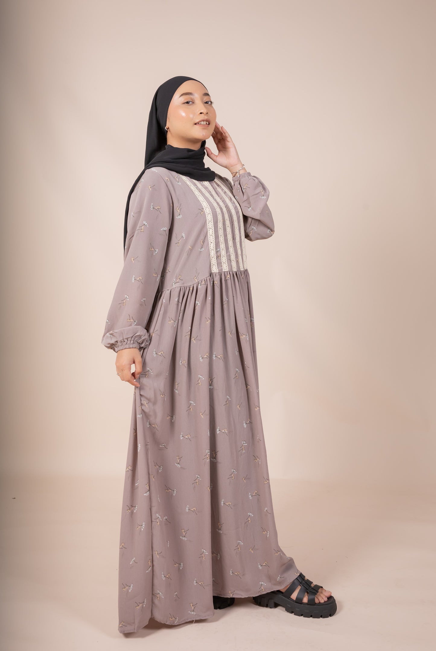 DAHA MAXI DRESS - ASH GREY