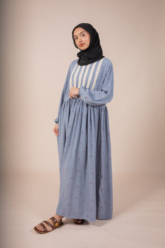 DAHA MAXI DRESS - STEEL BLUE