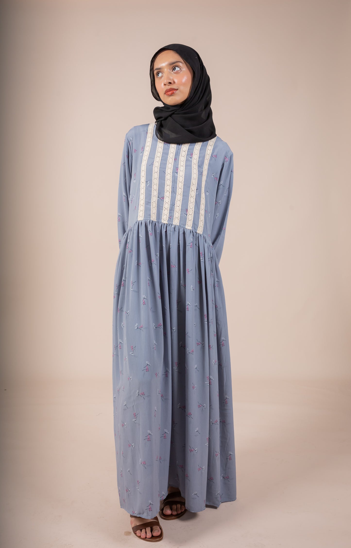 DAHA MAXI DRESS - STEEL BLUE